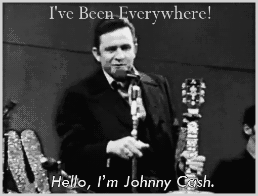 Johnny Cash - I've Been Everywhere - Lyrics Scrolling 