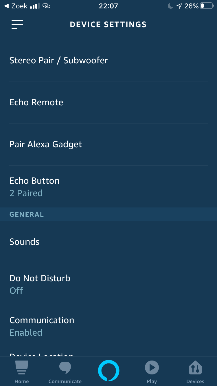 Echo buttons not visable in Alexa app. I have added 2 echo buttons