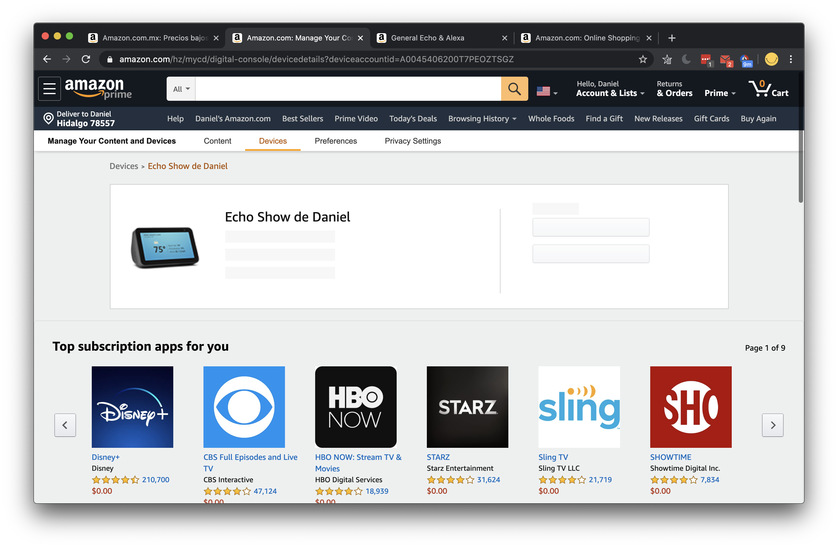 Can't deregister an Echo Show and when I tried to register the only