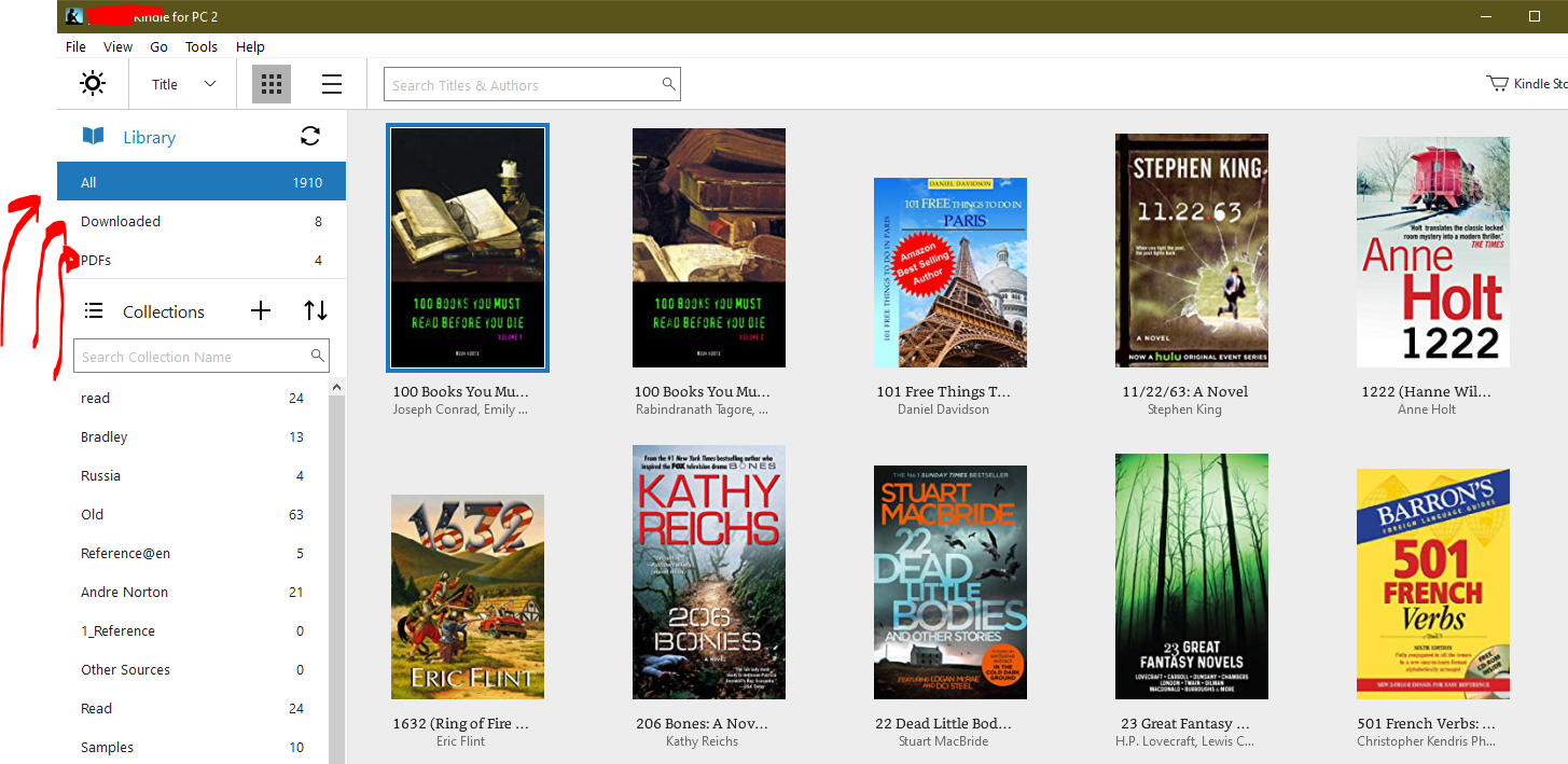 How do you undownload books from Kindle for PC without deleting them