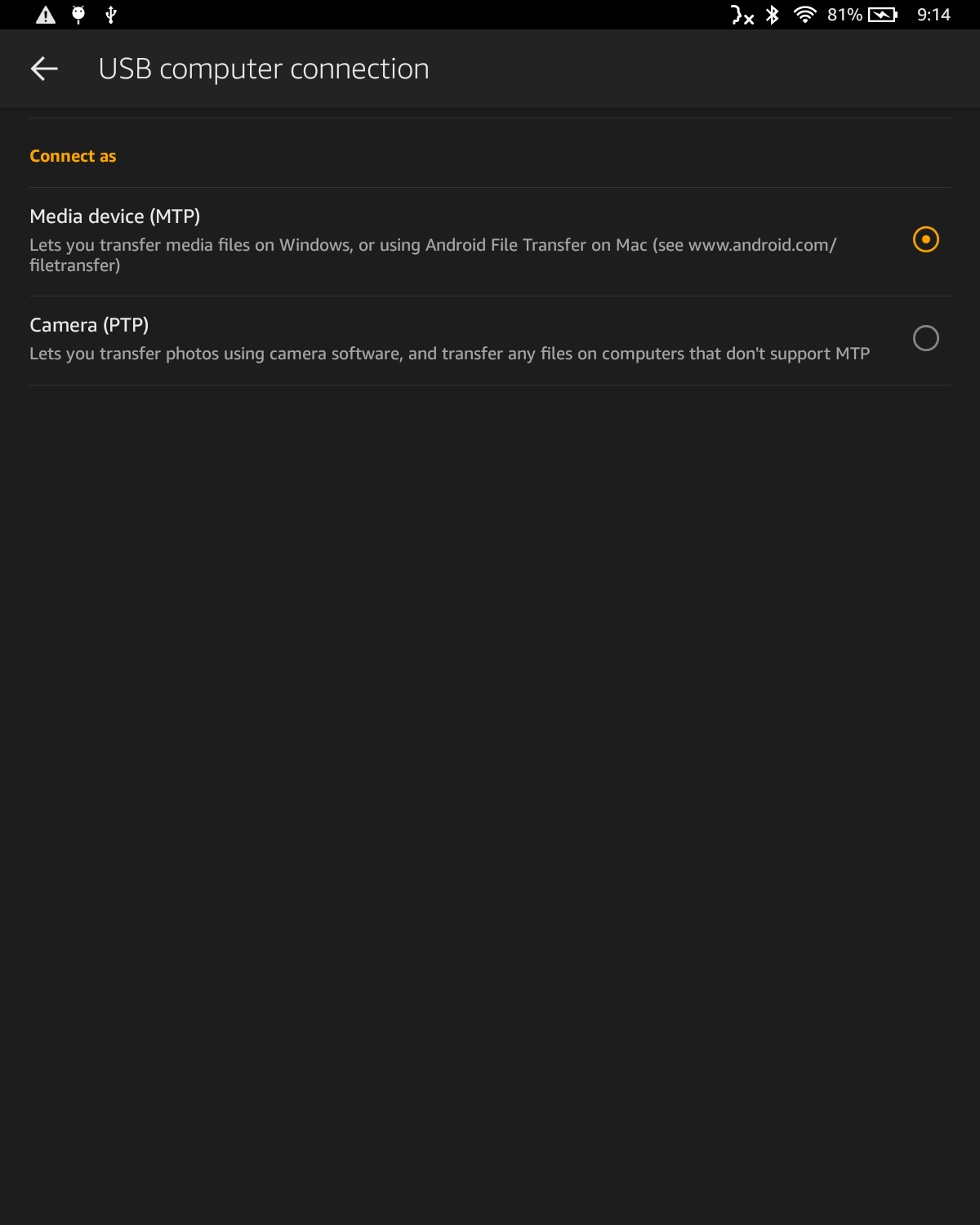 I cannot transfer files from my PC to my Fire Tablet.