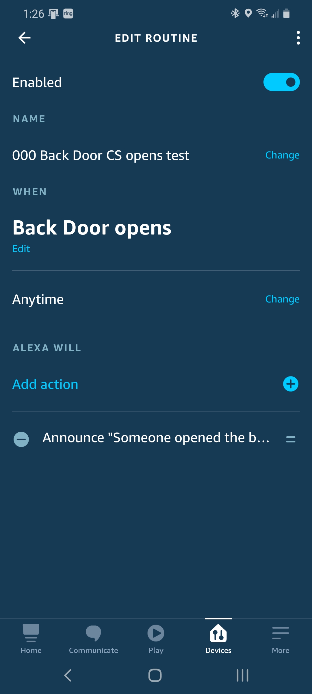 alexa announcements in routines not triggering from smartthings contact