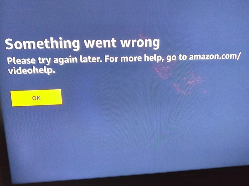 Why am I getting a message of "Something Went Wrong, please try again later?"