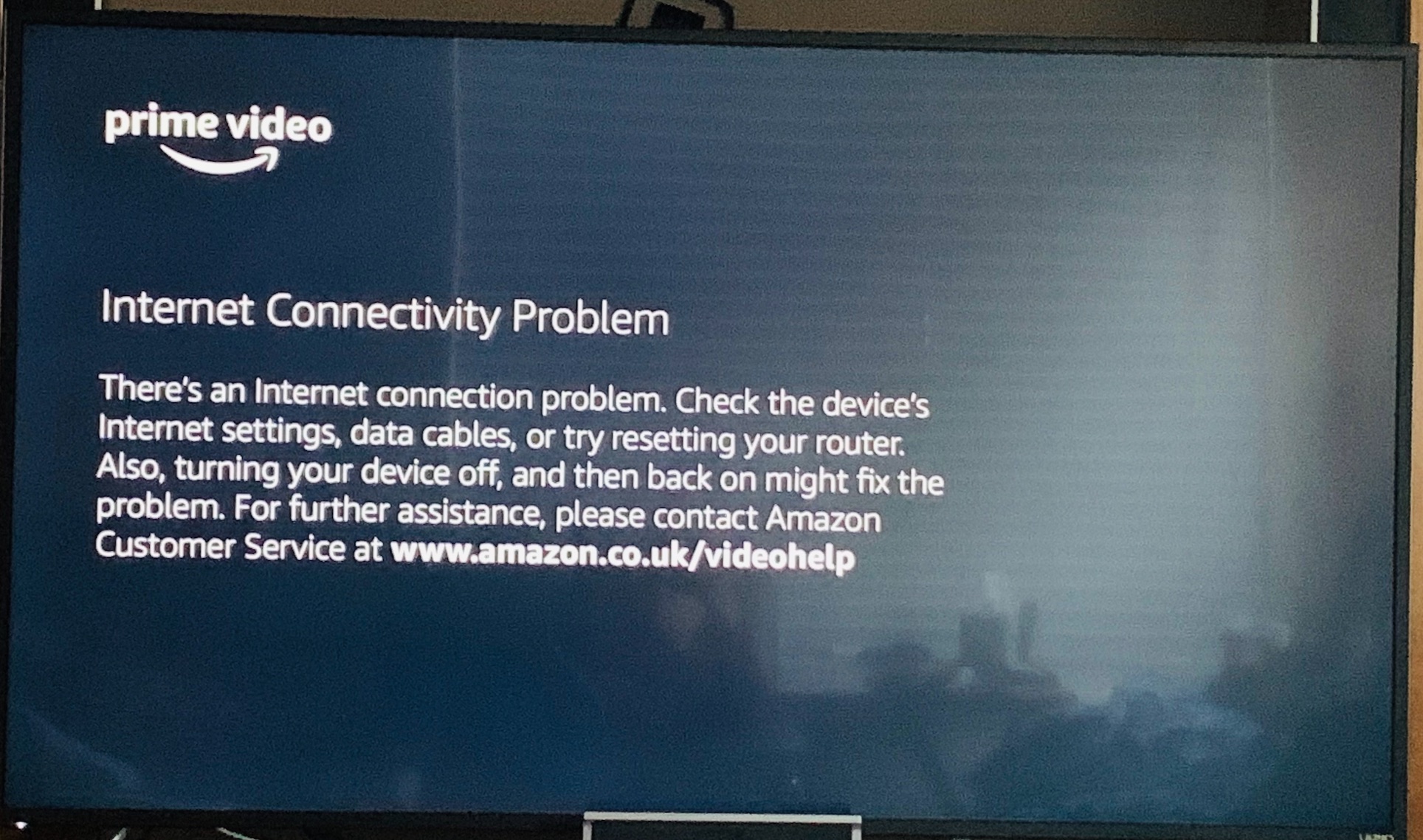Prime video app internet connectivity problem discount