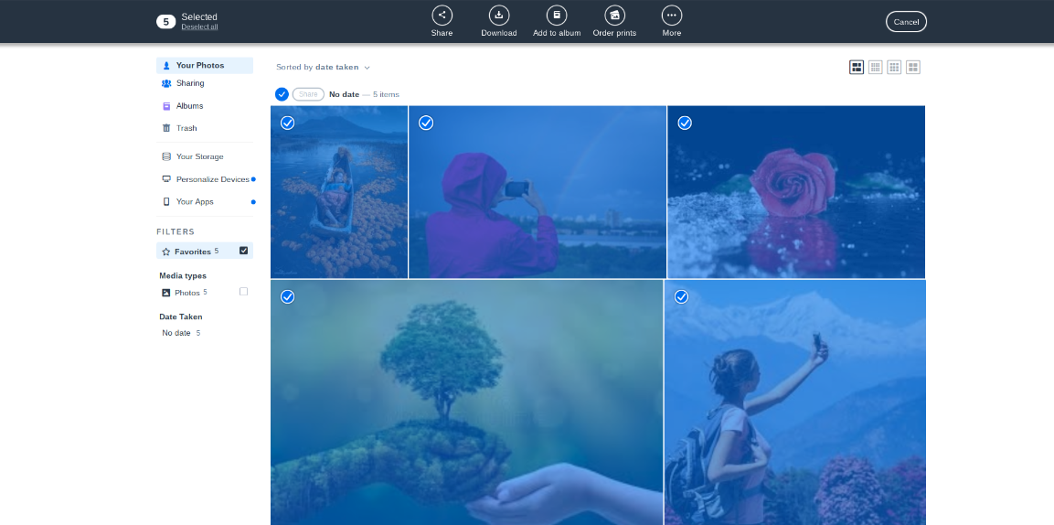 How to find and batch download favorites within a shared folder