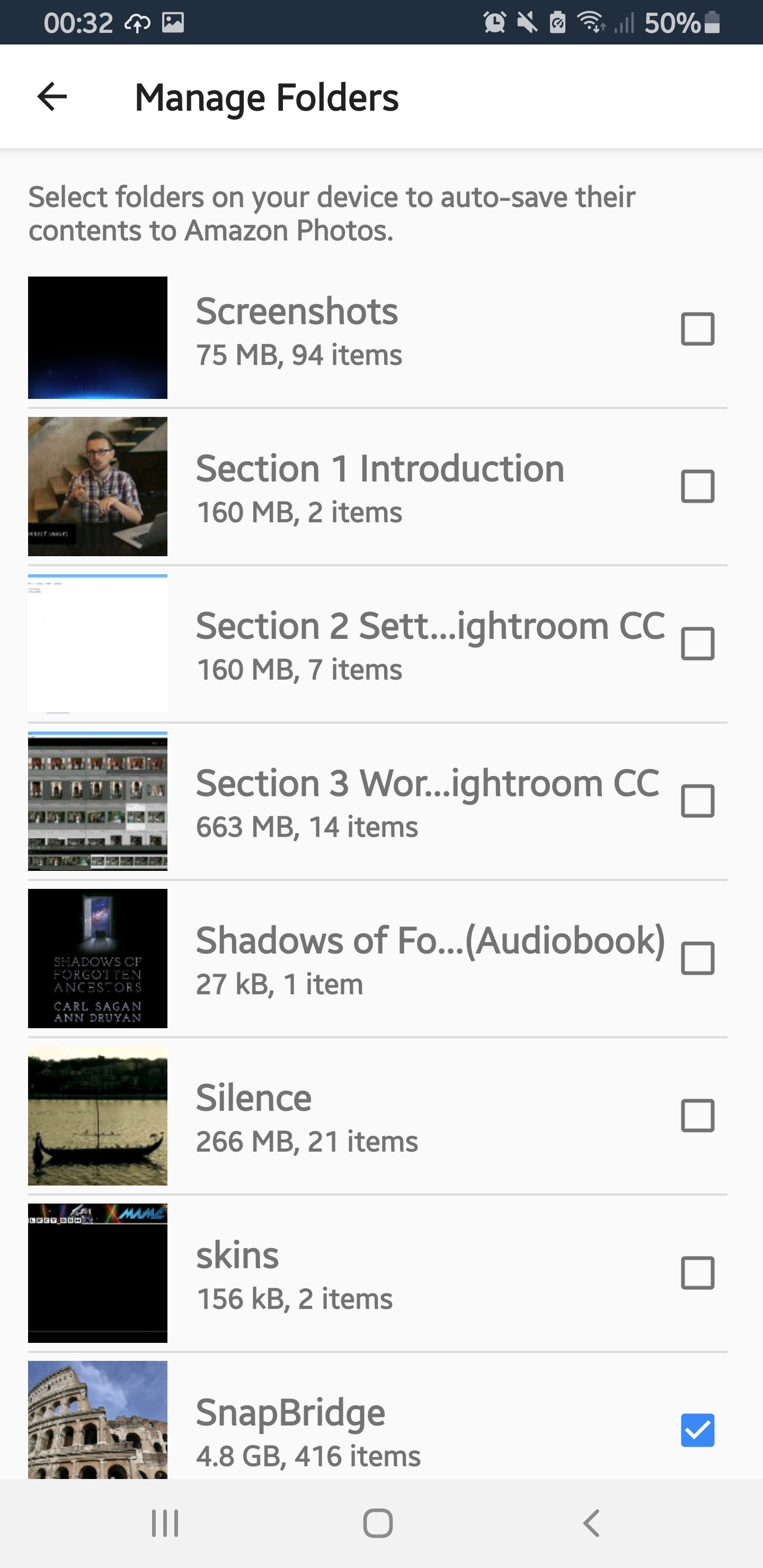 How can I stop Amazon photos from automatically upload my screenshots