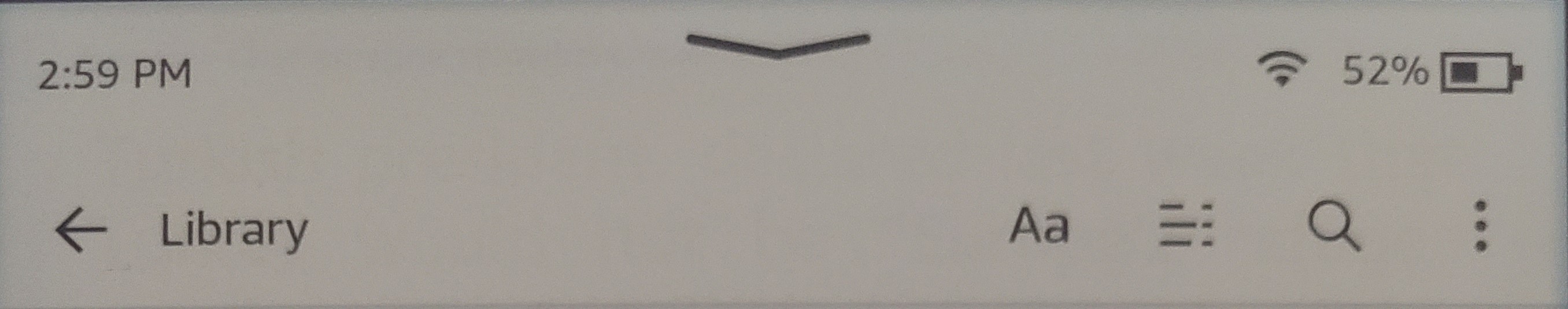 Where is the back button on the dropdown of a Kindle Paperwhite with