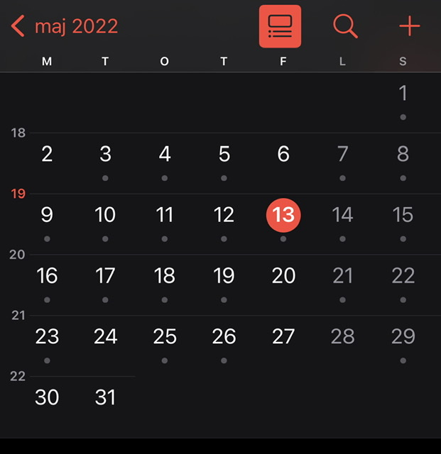 Mark days with activities in calendar widget month view