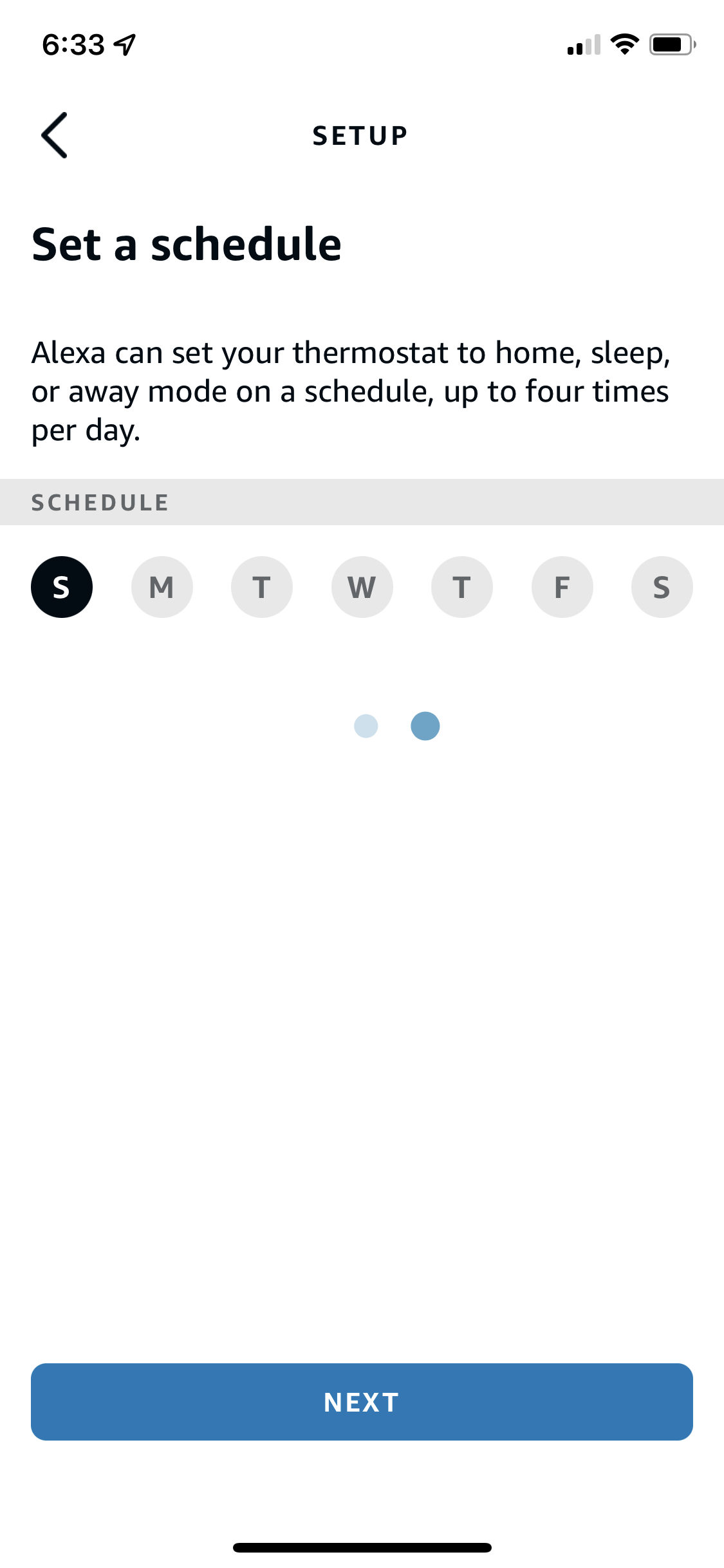 Thermostat Schedule not responding.