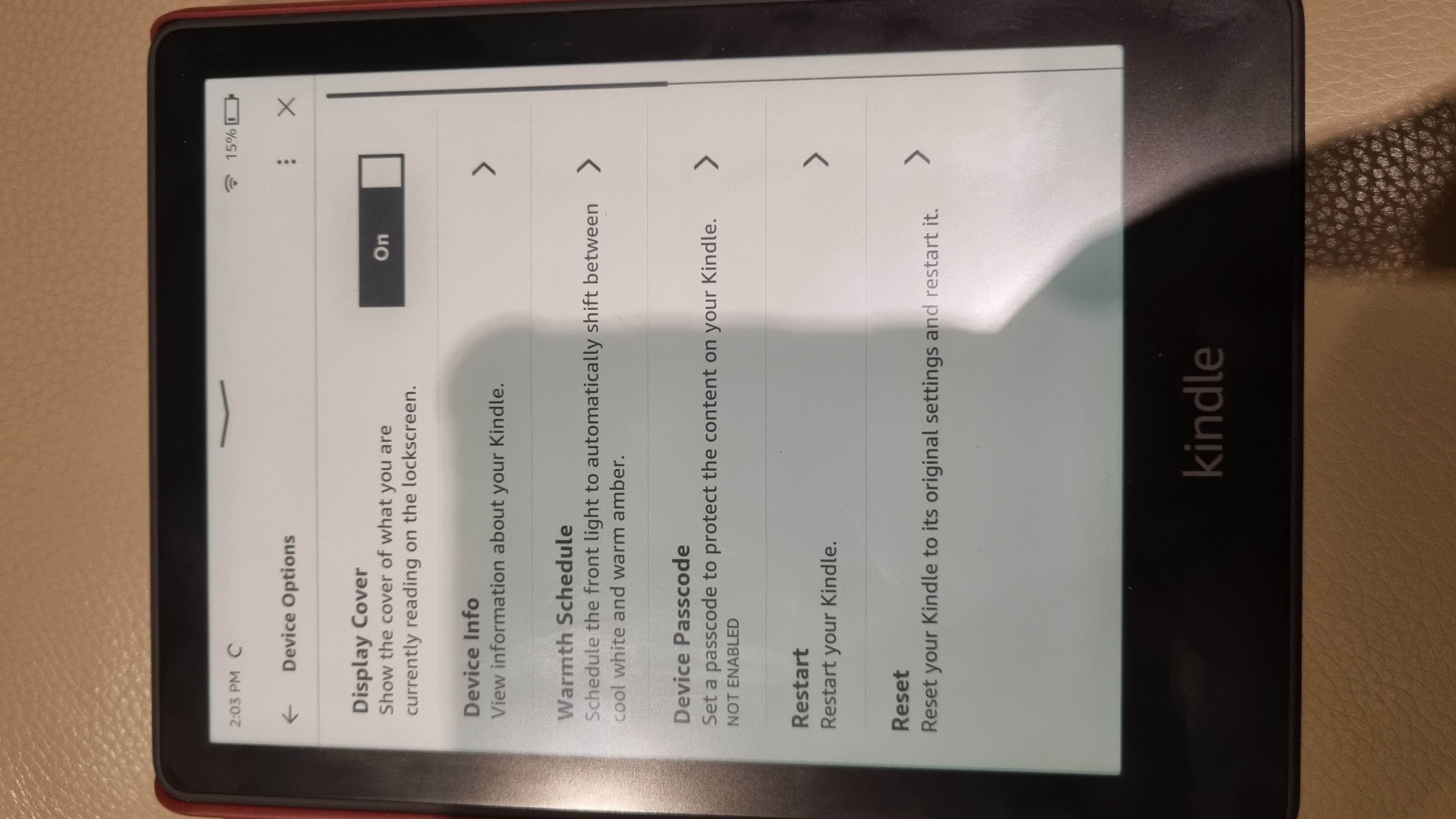 I can&rsquo;t manually change the time on my Kindle