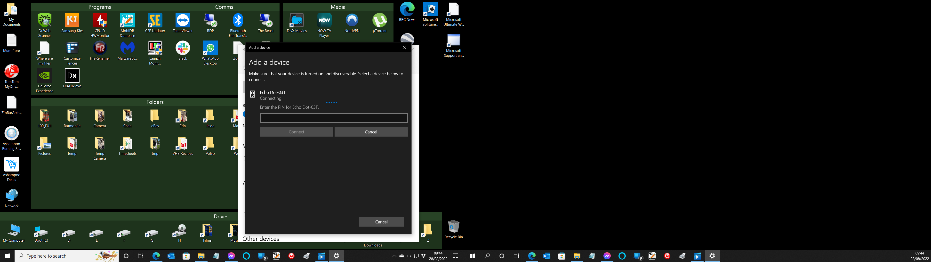 What's the bluetooth pin of my Echo Dot? Where can i change/disable it?