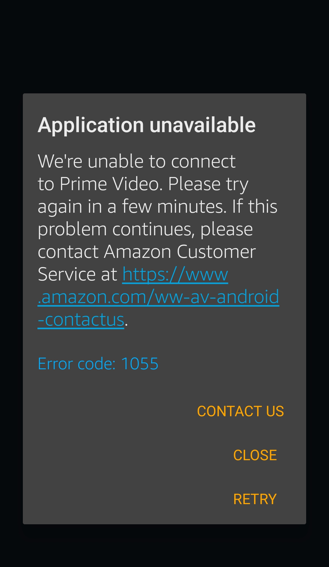 Amazon prime video service unavailable hotsell