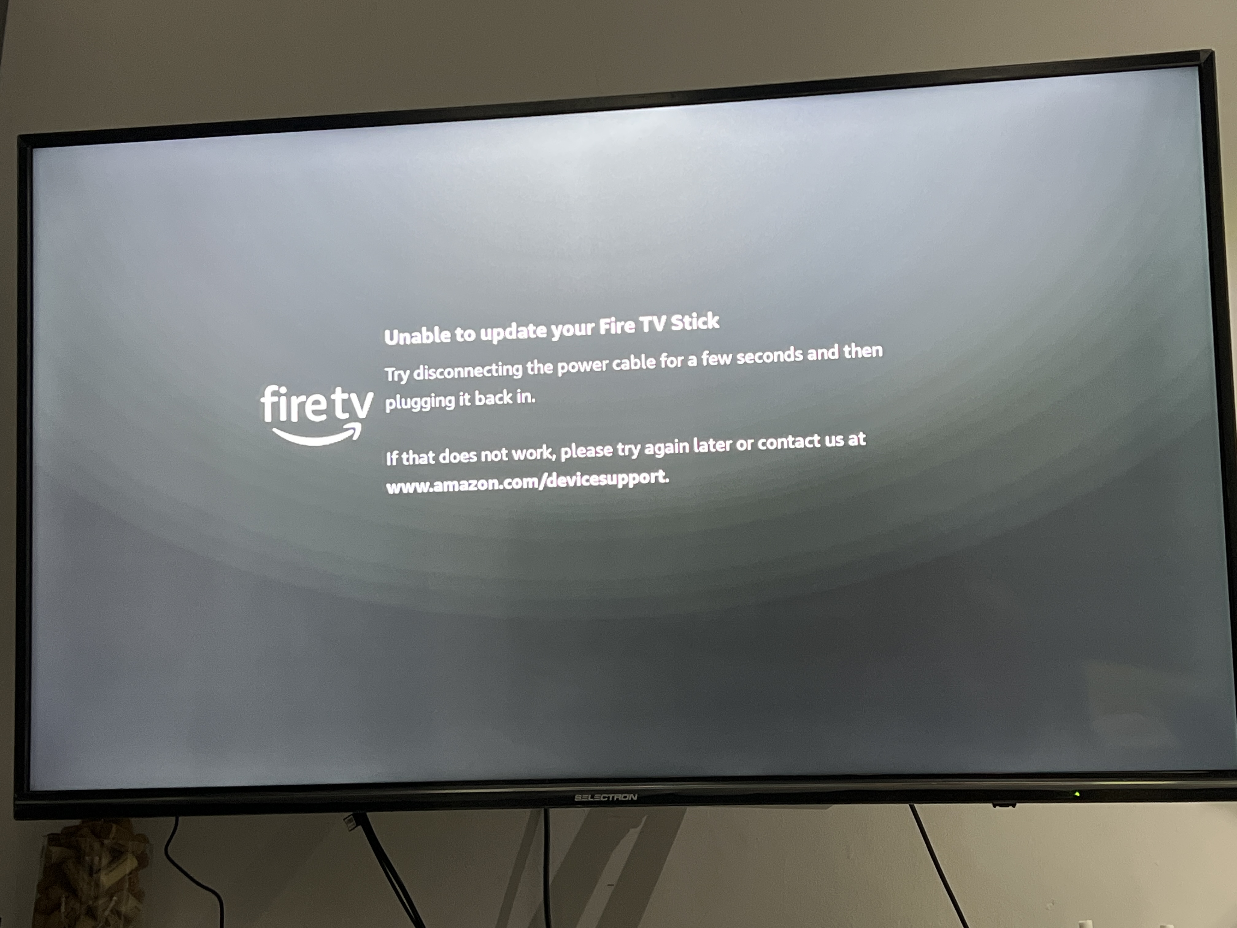 Fire TV Stick 4K Max don’t let me update for the 1st time.