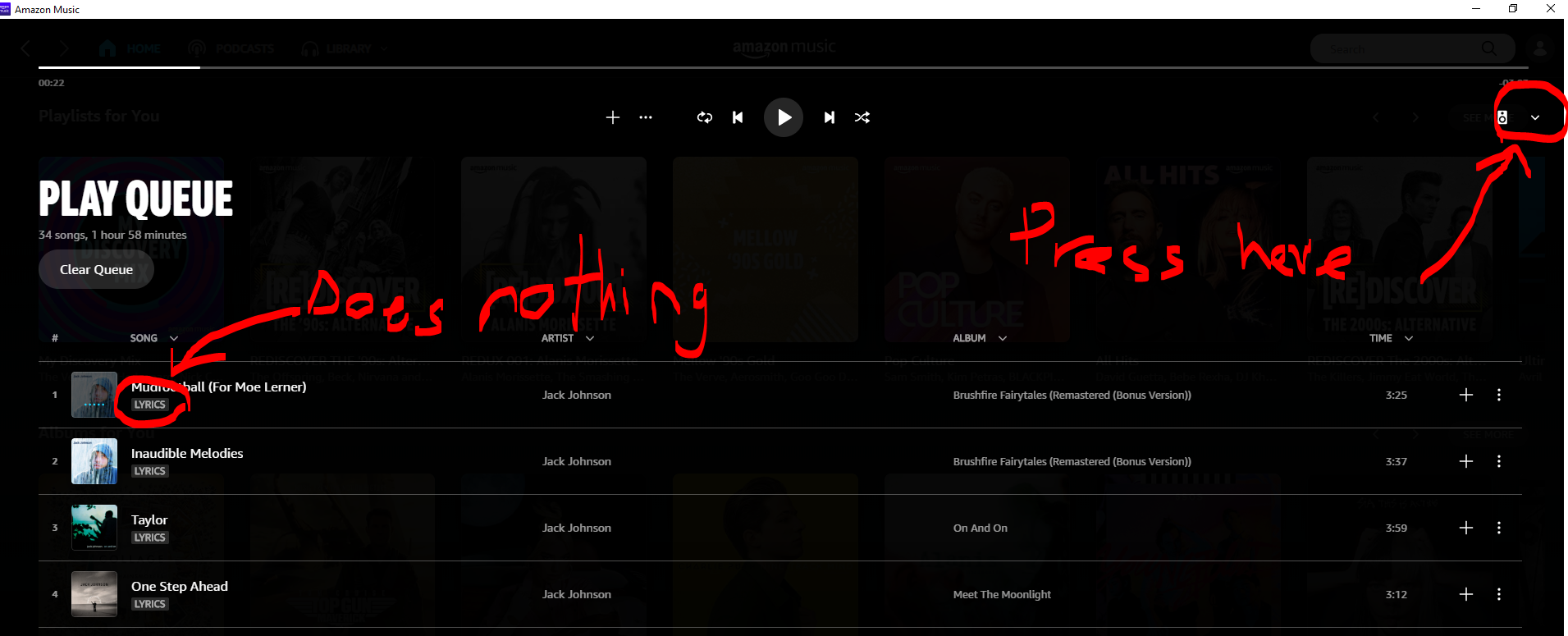 How do I see Lyrics on Amazon Music? For the songs that DO have lyrics?