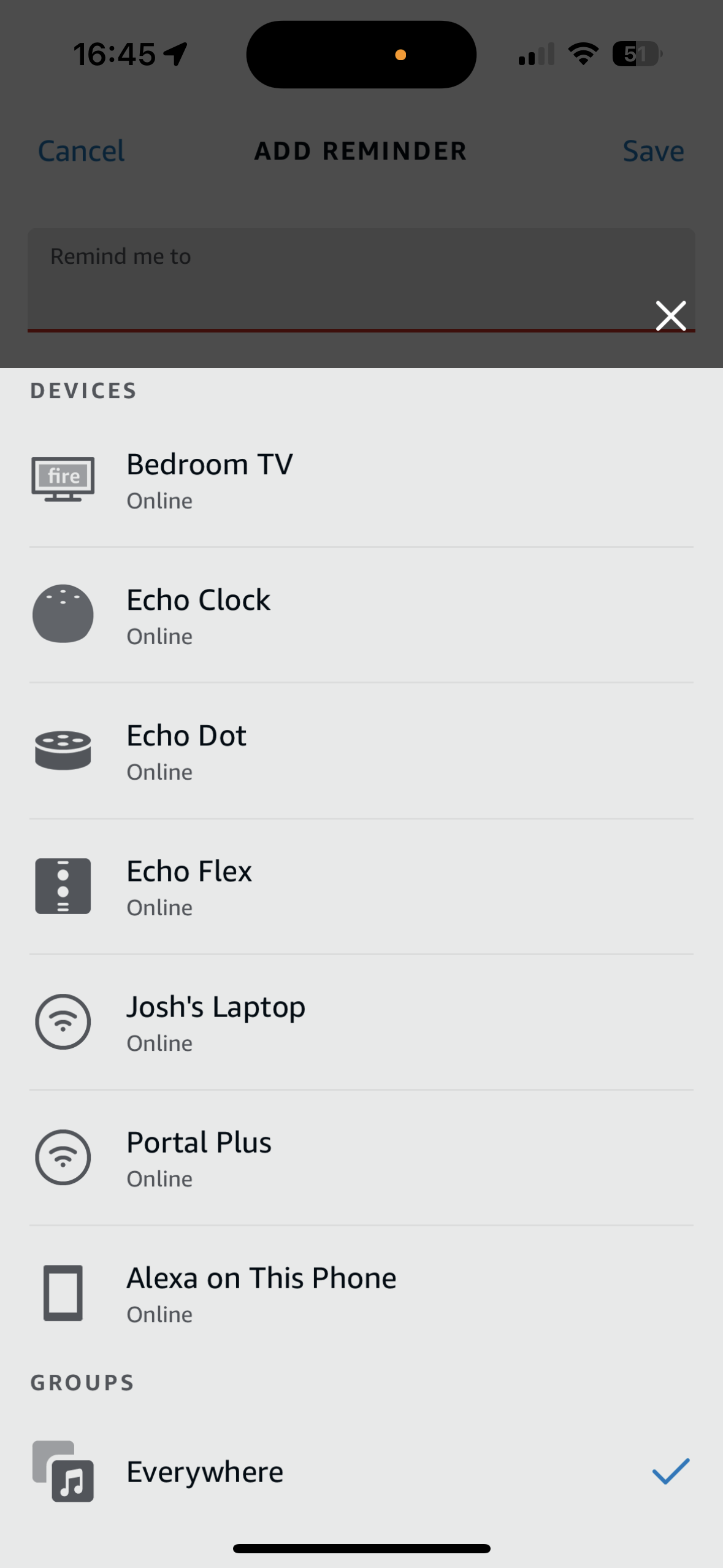 Alexa reminders all devices
