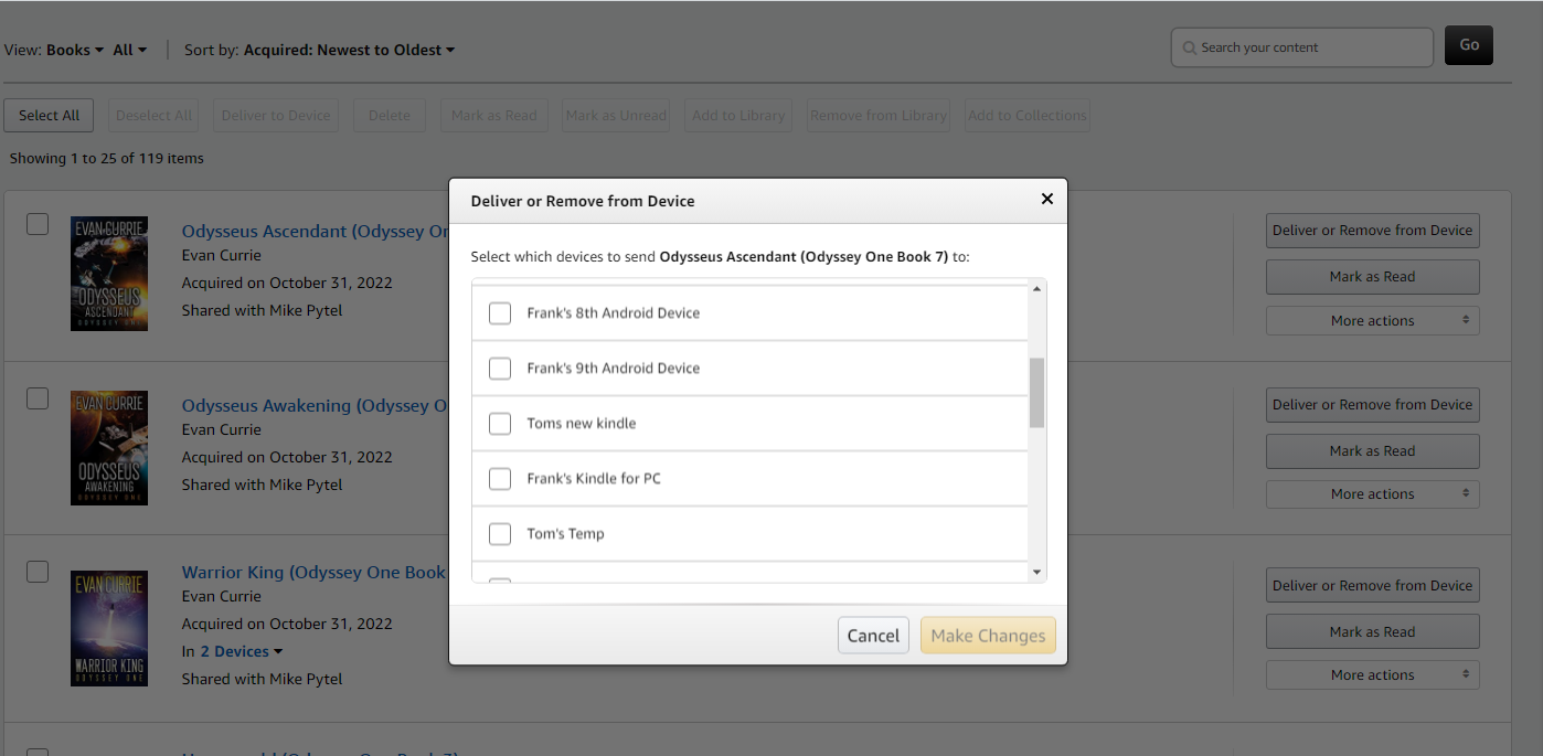 How to manage my amazon devices.