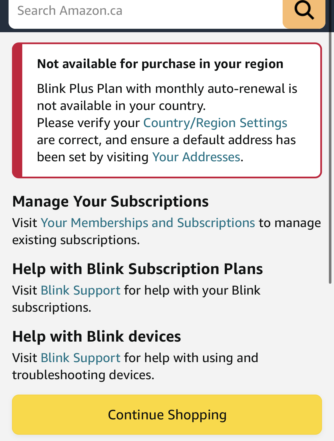 Blink Subscription Plan