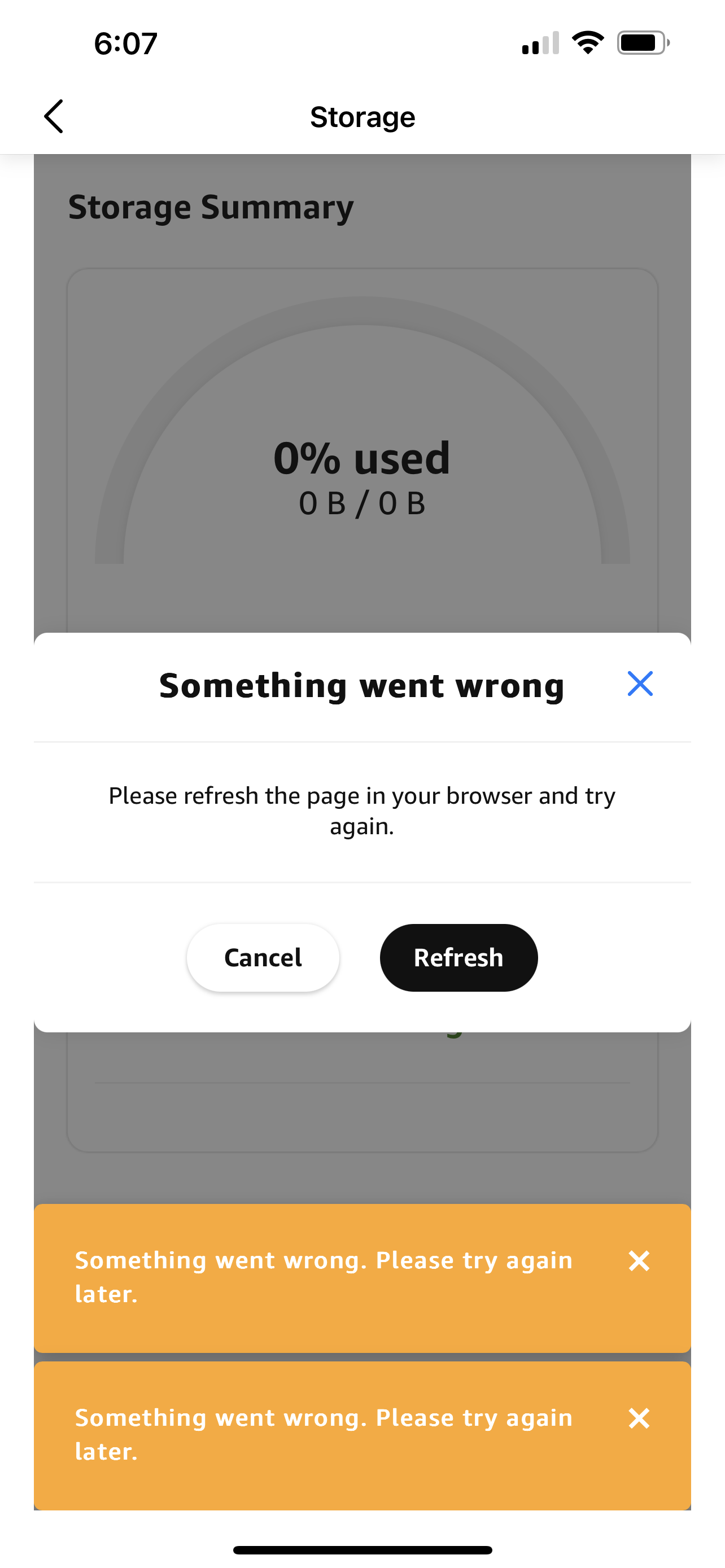 Suddenly my Amazon Photos app stopped working and won't load anymore