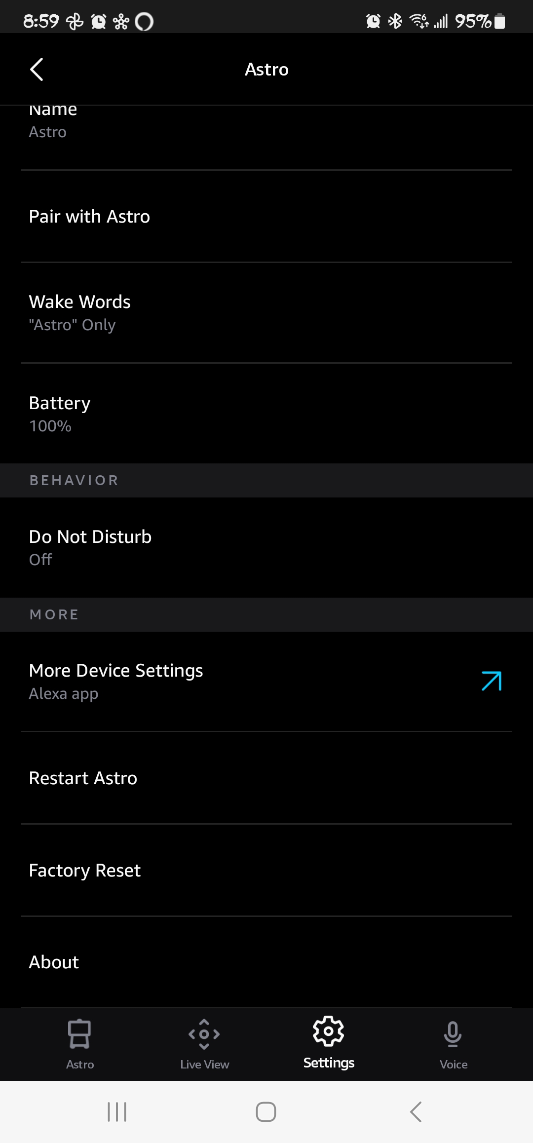 Astro stuck in place on dock boot cycle