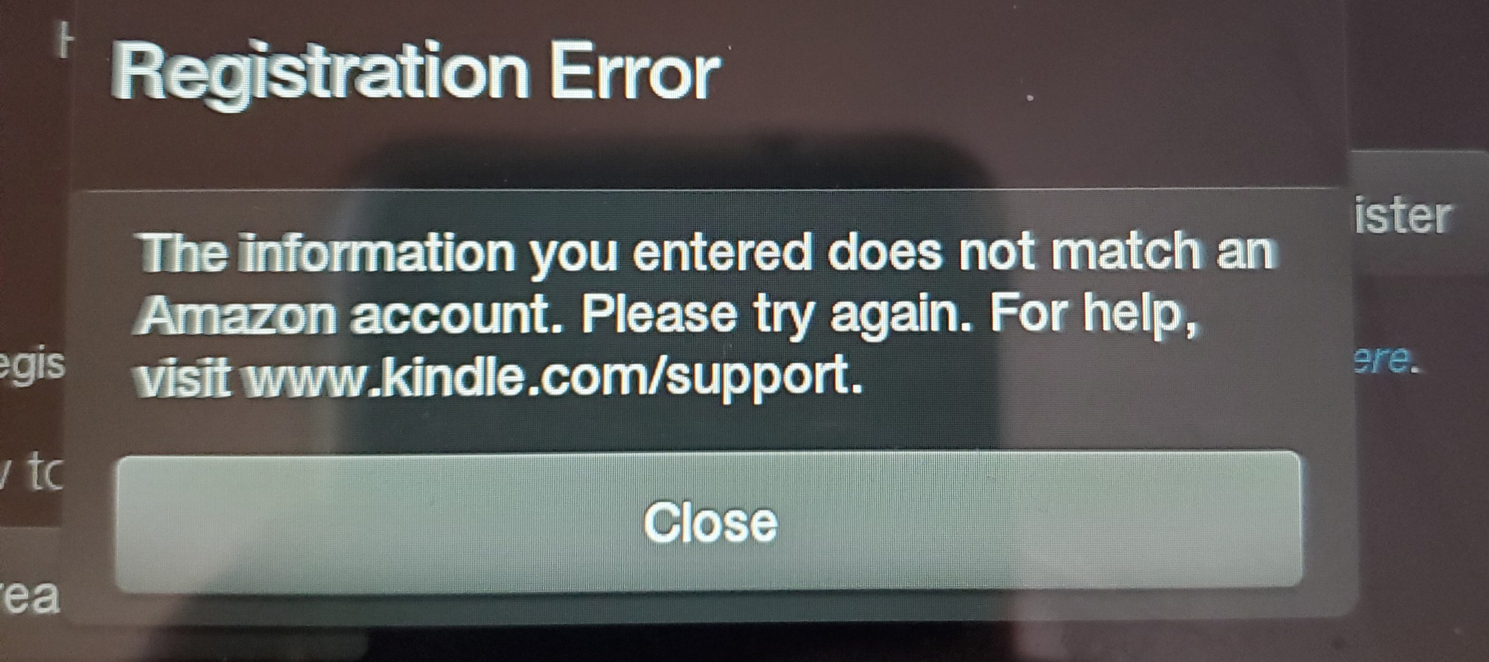 Reregistering a Fire HD Tablet HELP!