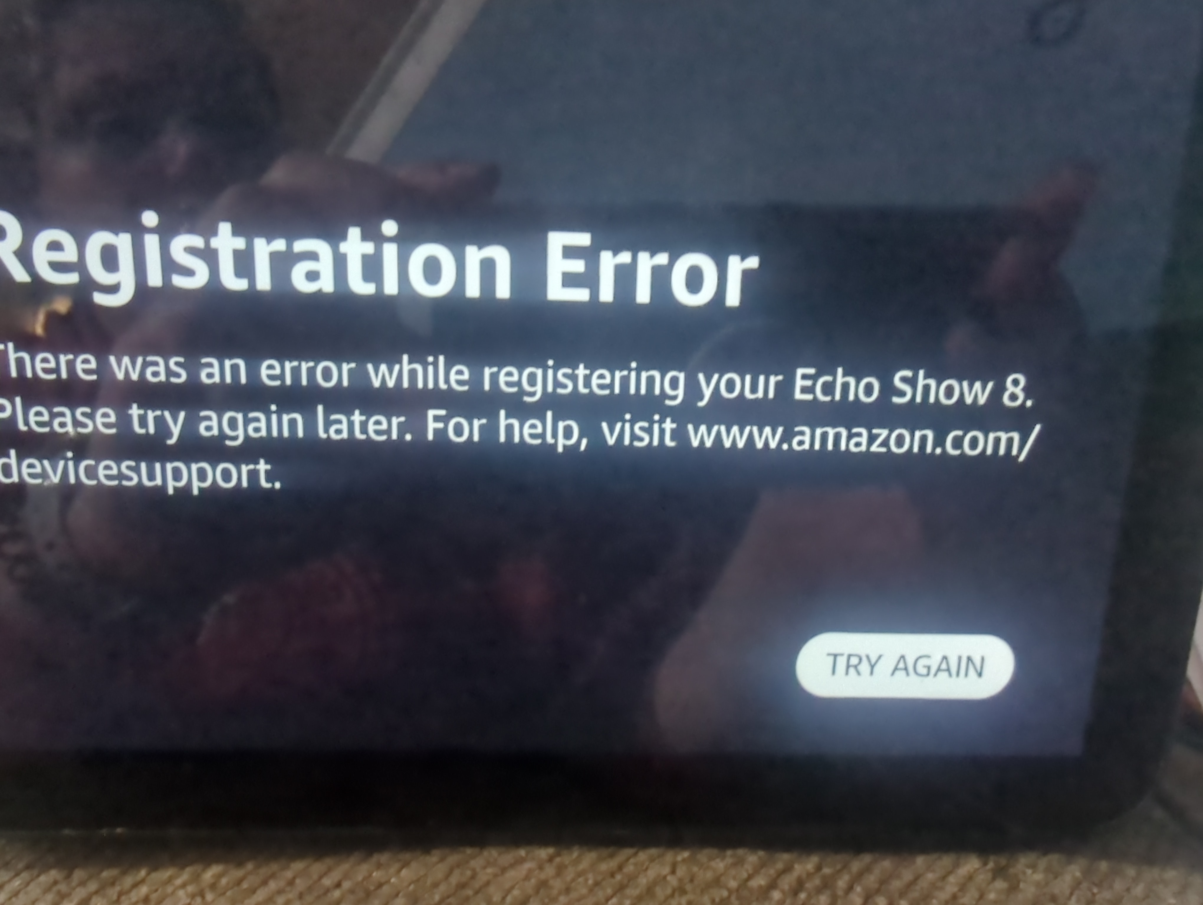 Connected to but won't register
