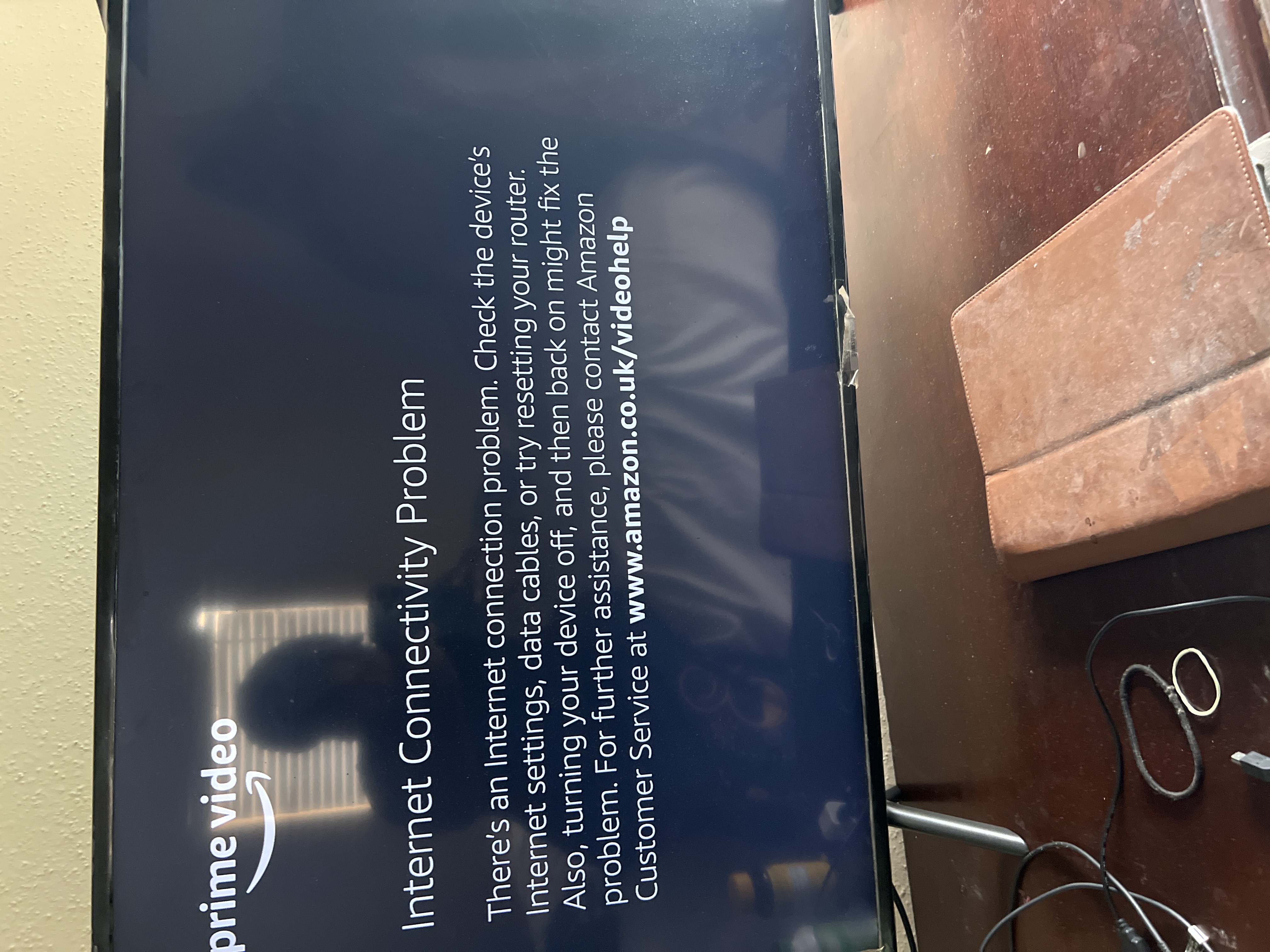 Why is Prime Video showing internet connection problem