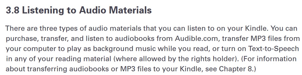 Does the Kindle DX play audio books I load from my computer?