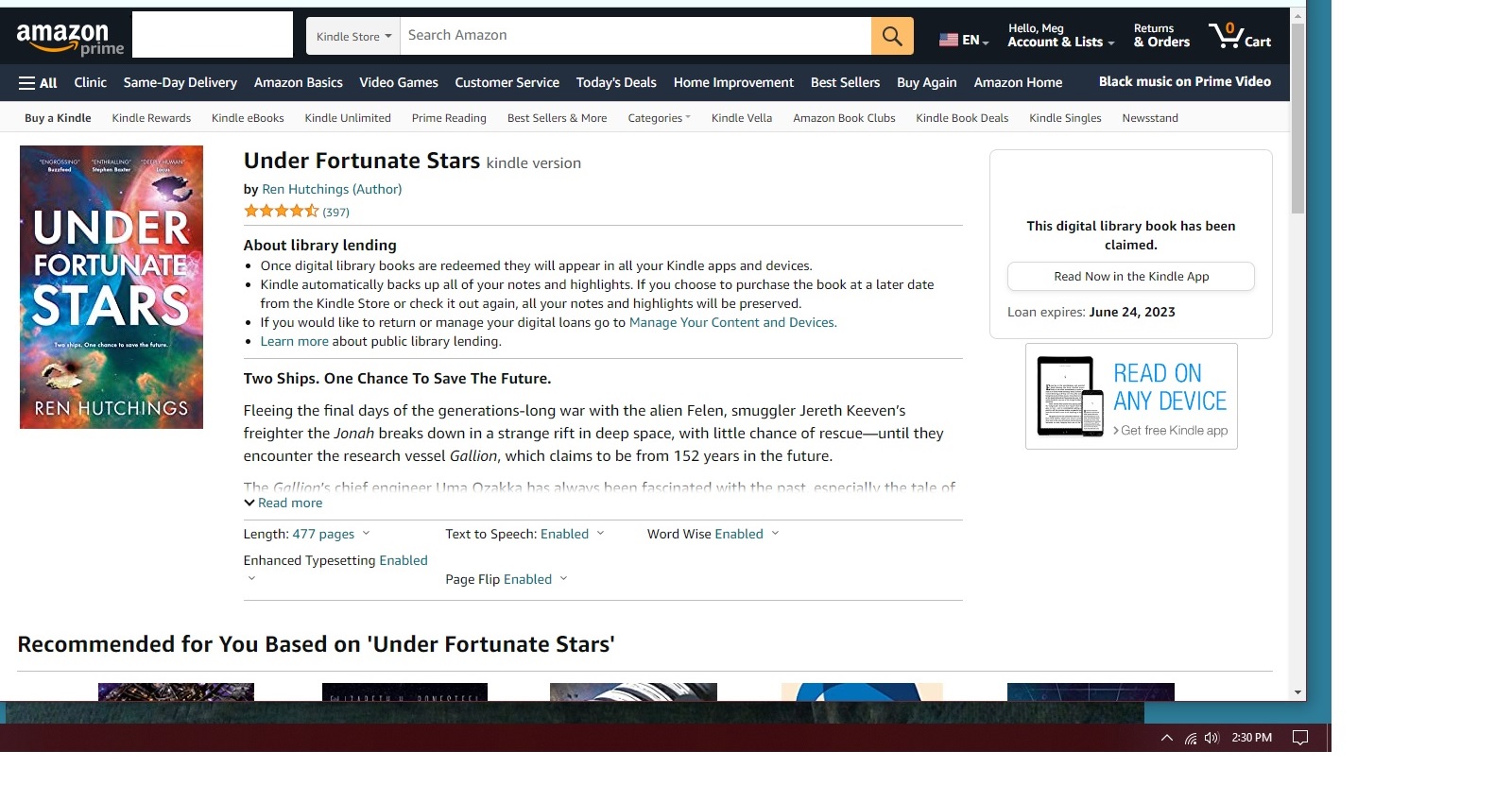 Downloading library ebooks to Kindle