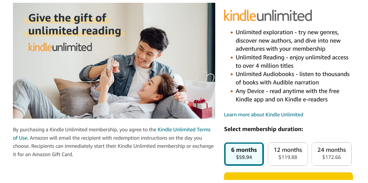 Gift subscription