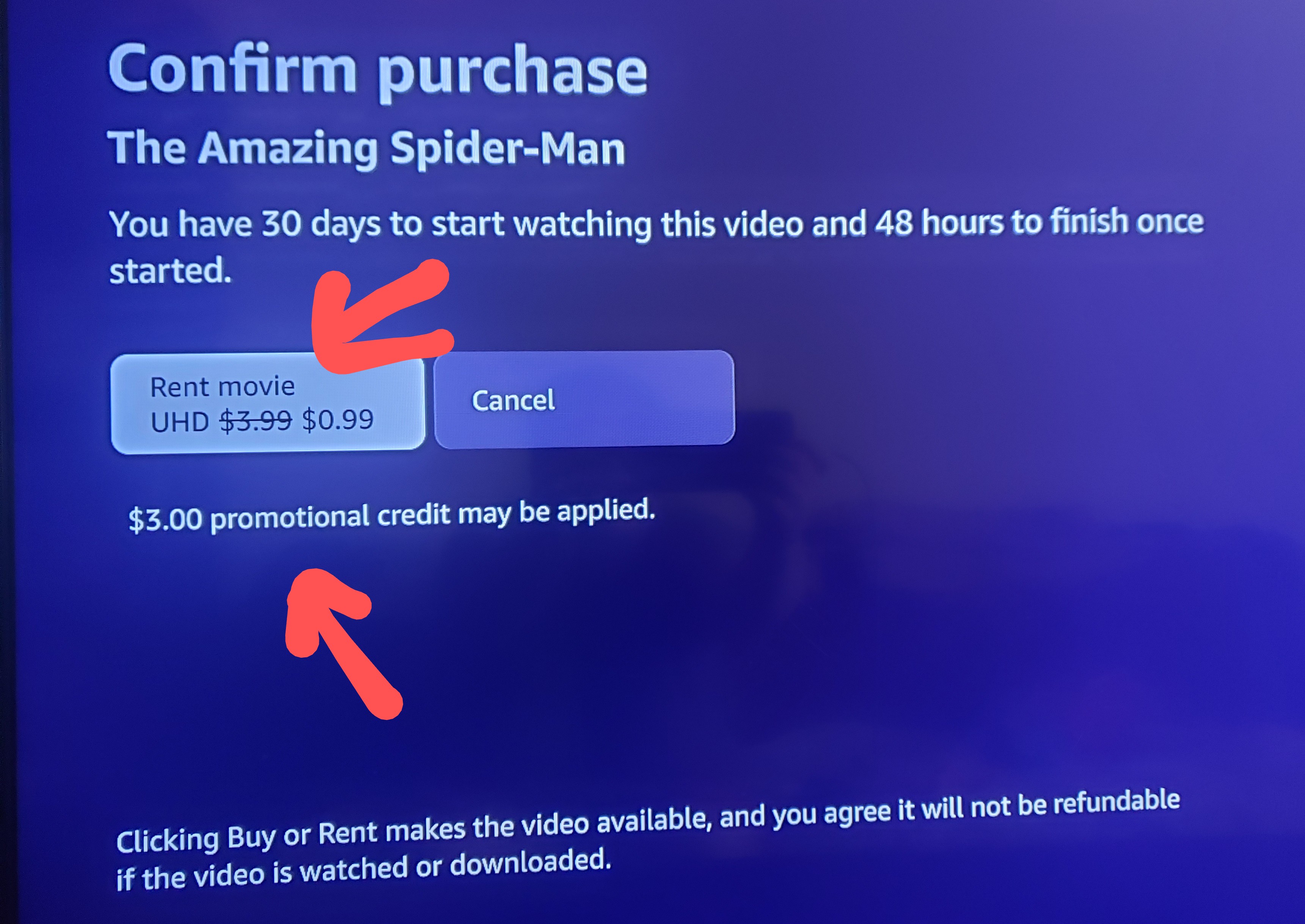 I made a digital purchase but system did not use my digital ...