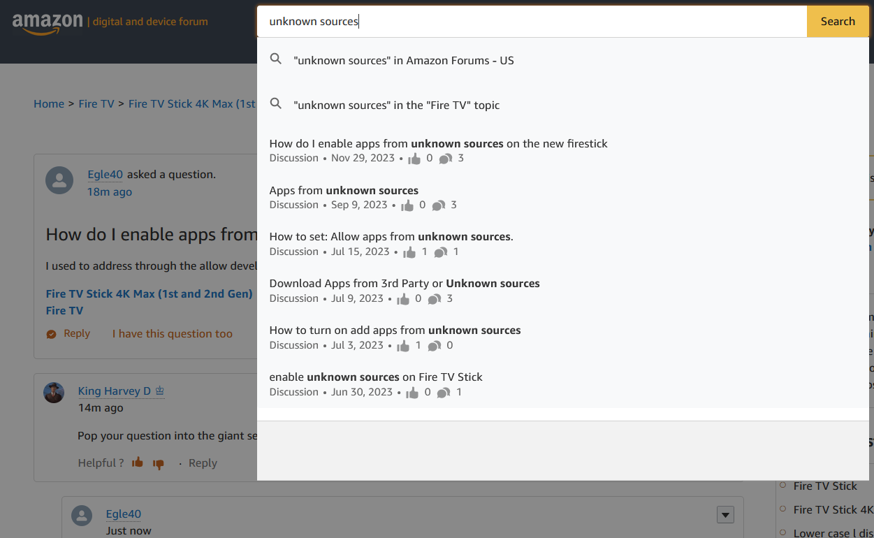 How do I enable apps from unknown sources on the new firestick