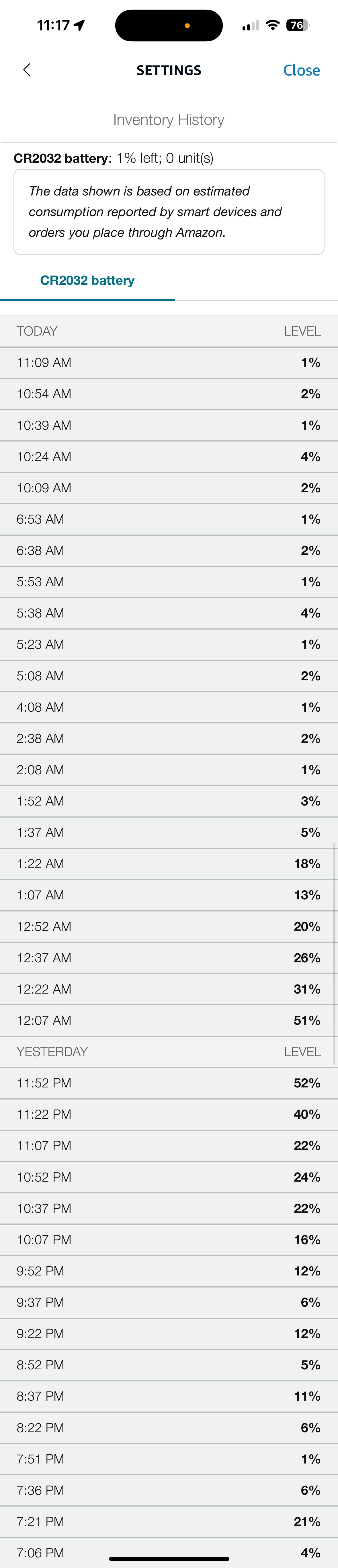 Quick battery drain on Phillips Hue Dimmer Switch 1st gen