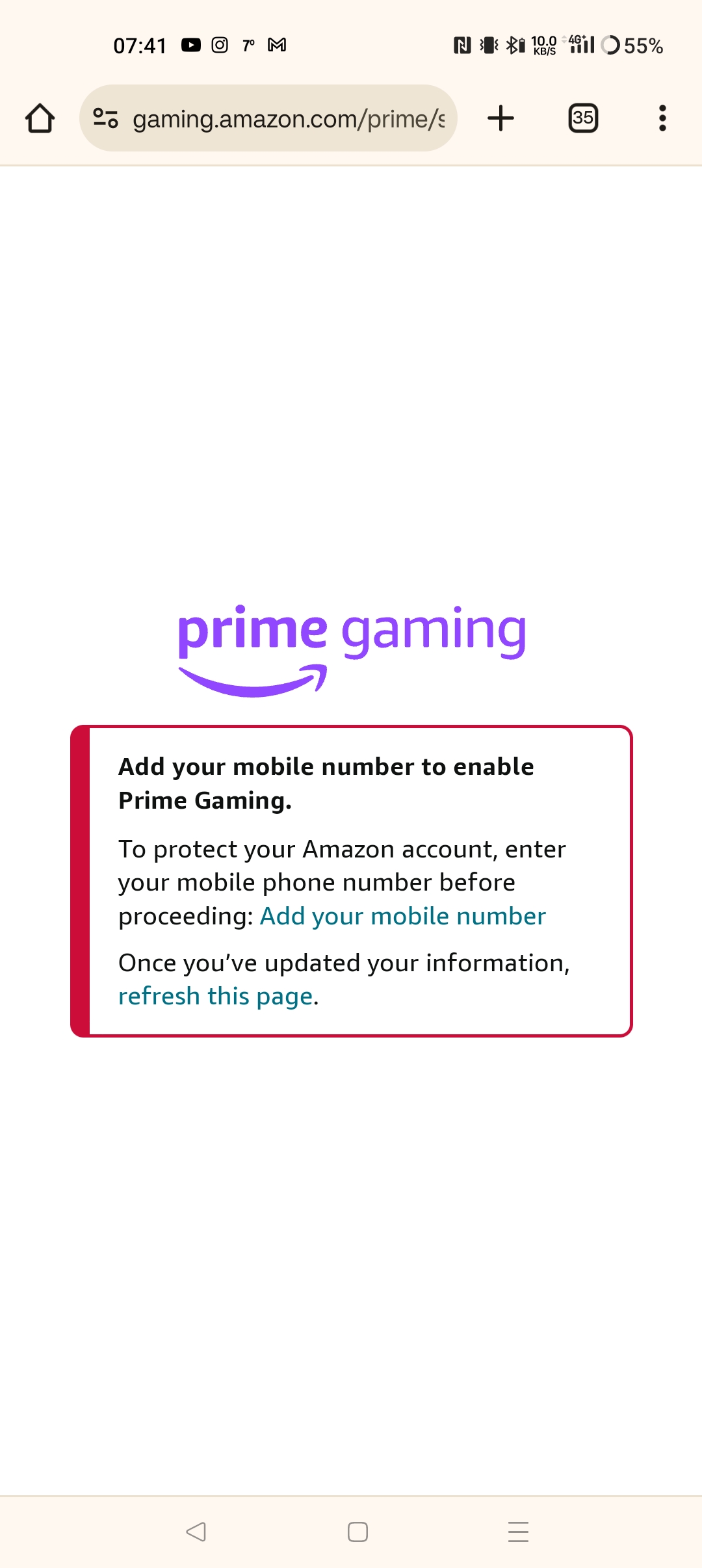 Activating Prime Gaming