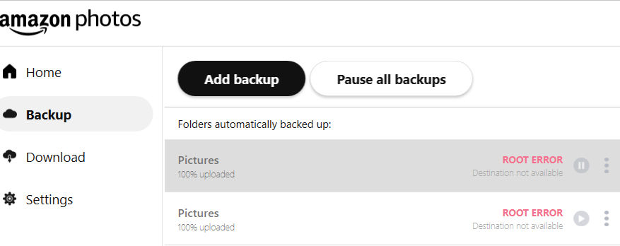 What does root error mean