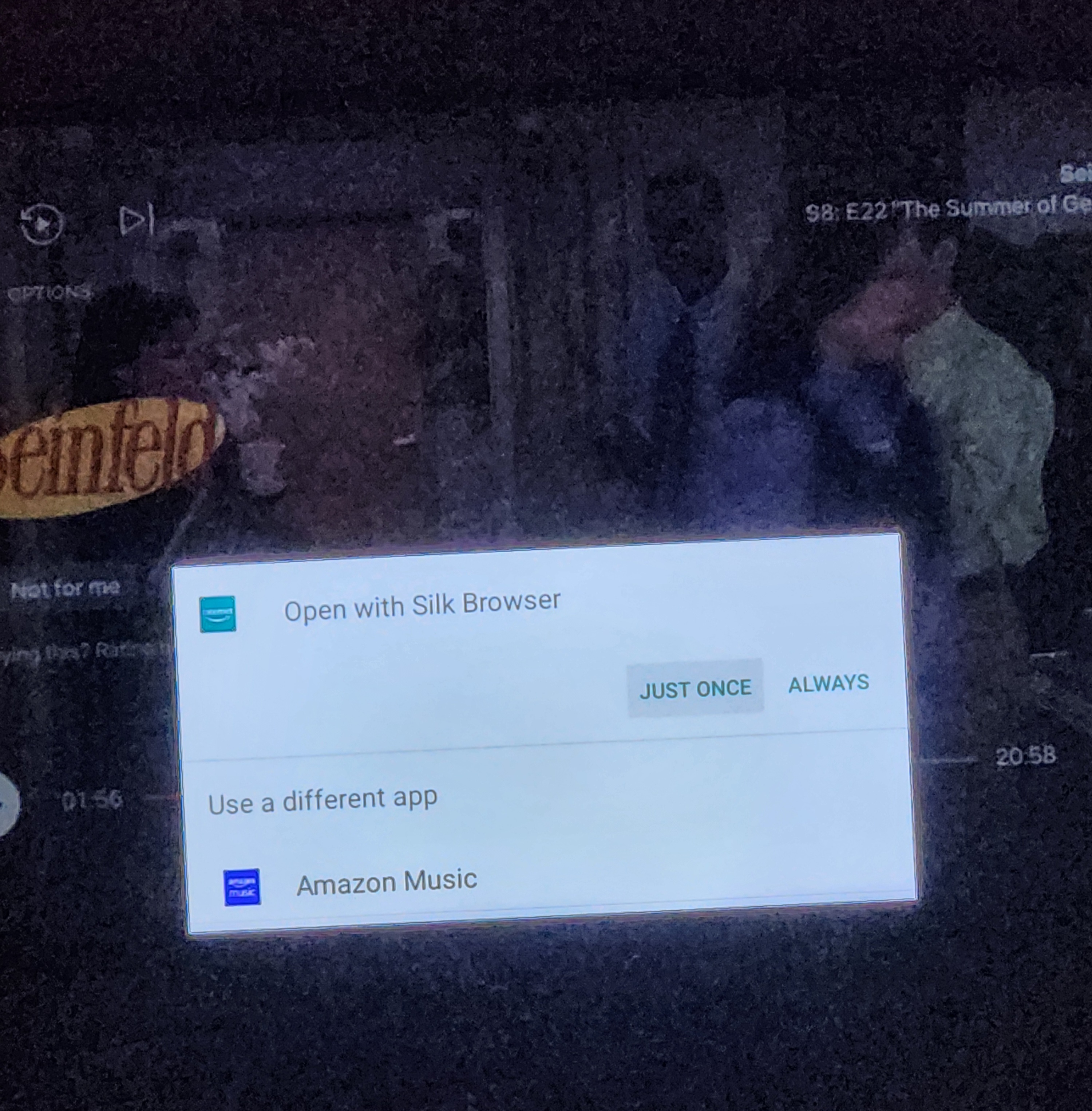 New pop up prompt on Fire TV