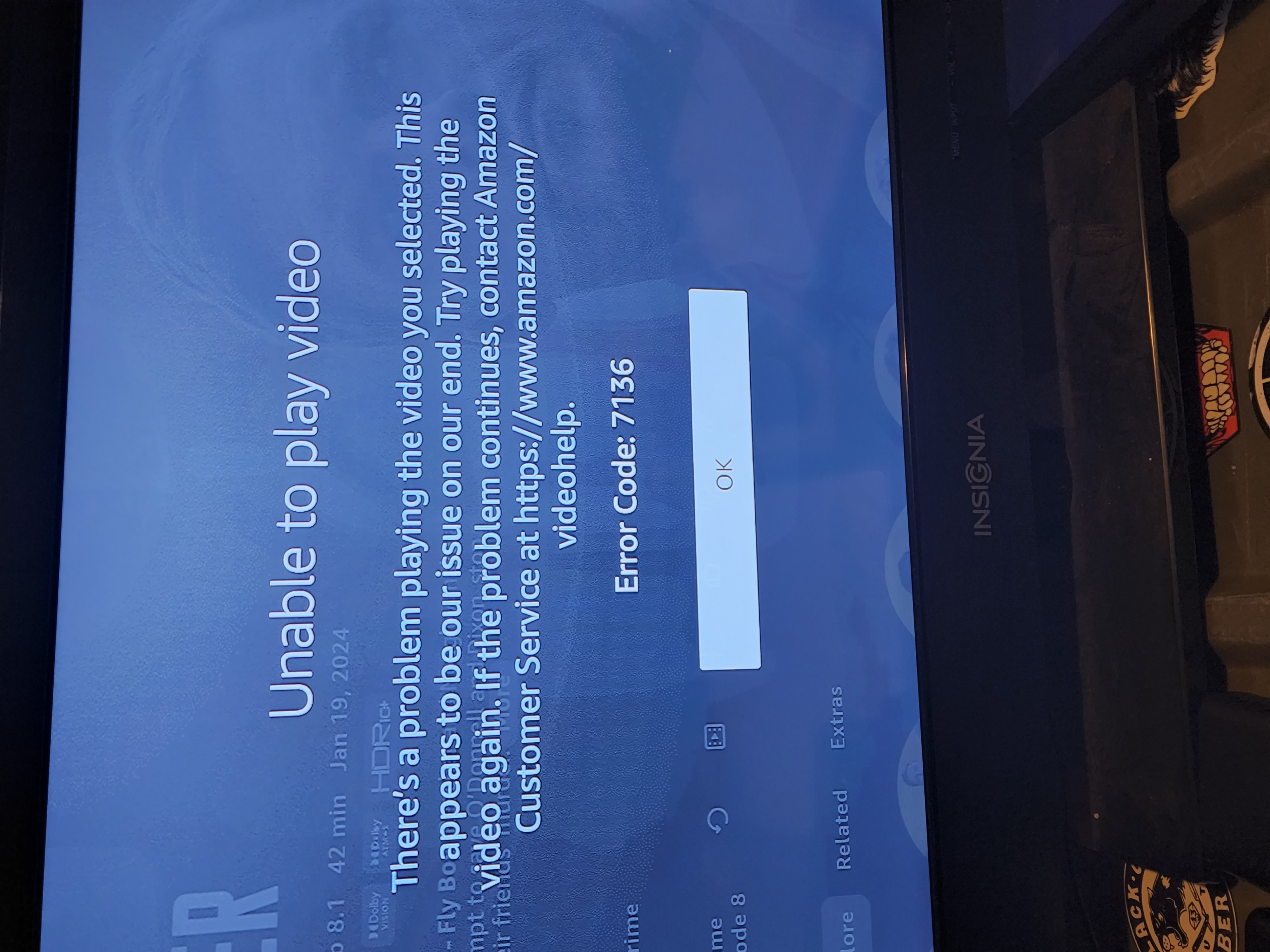 Prime video not playing on fire stick