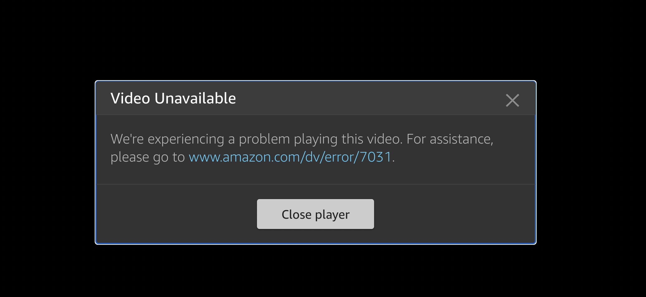 Video player not working