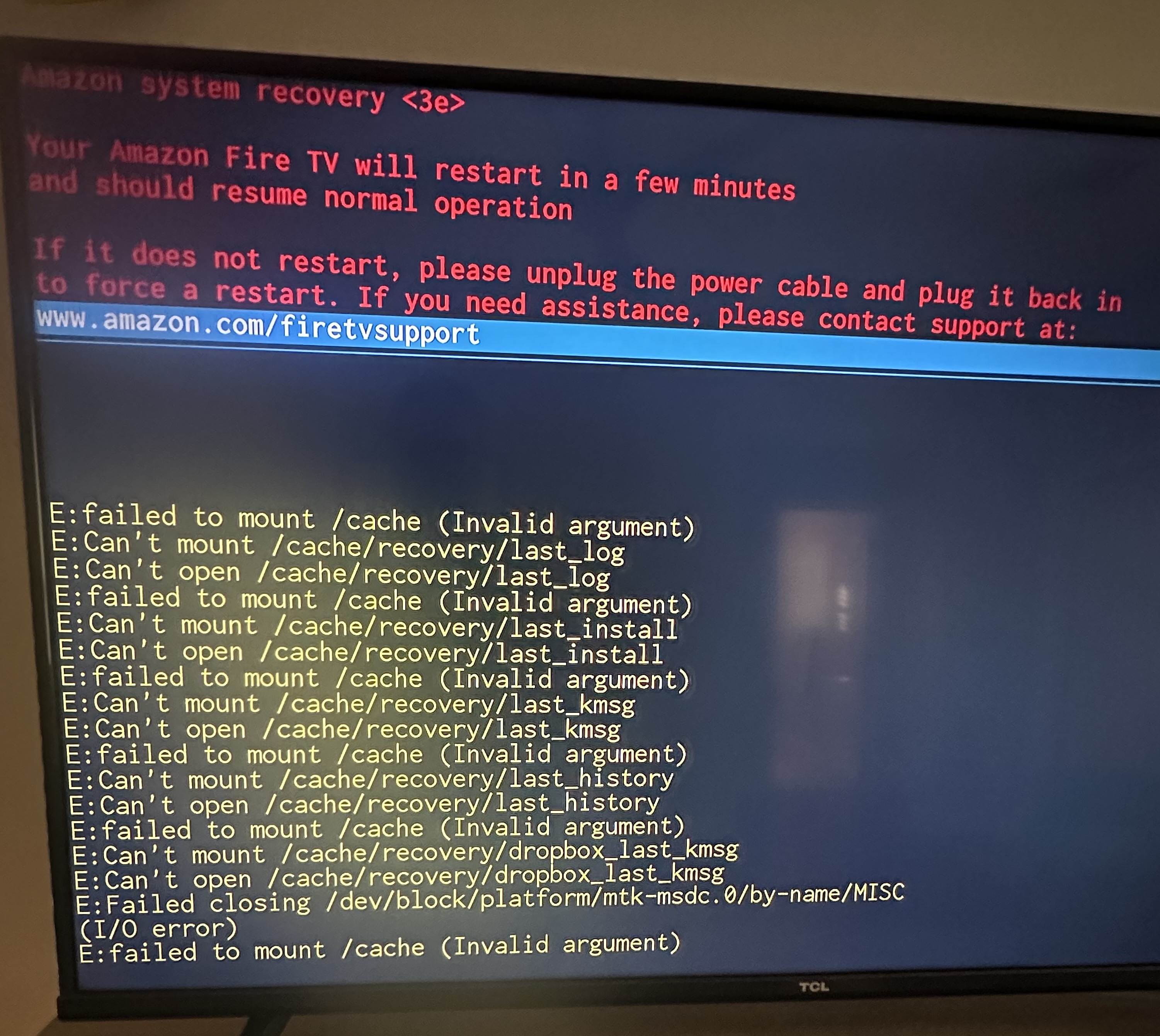Fire TV Will Not Boot