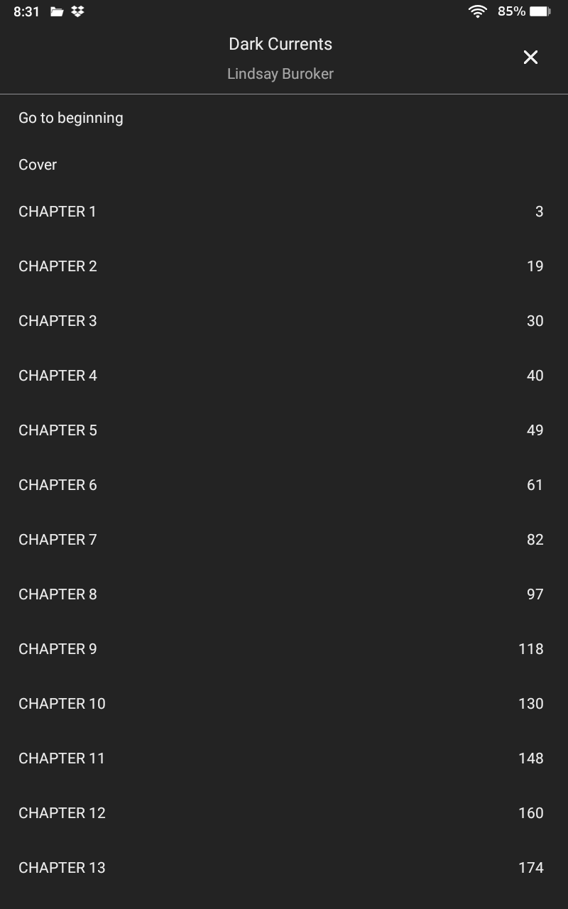going to a different chapter or page