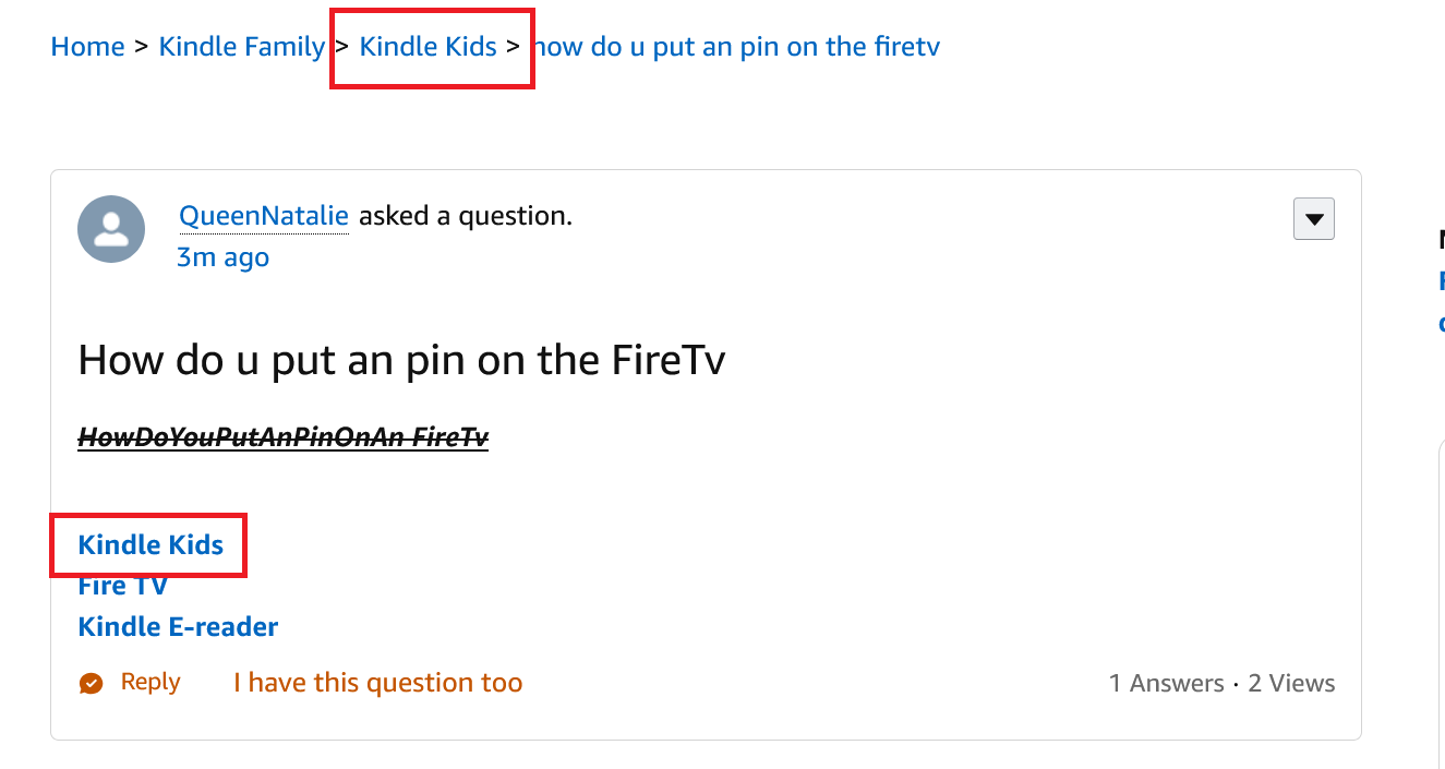 How do u put an pin on the Fire TV