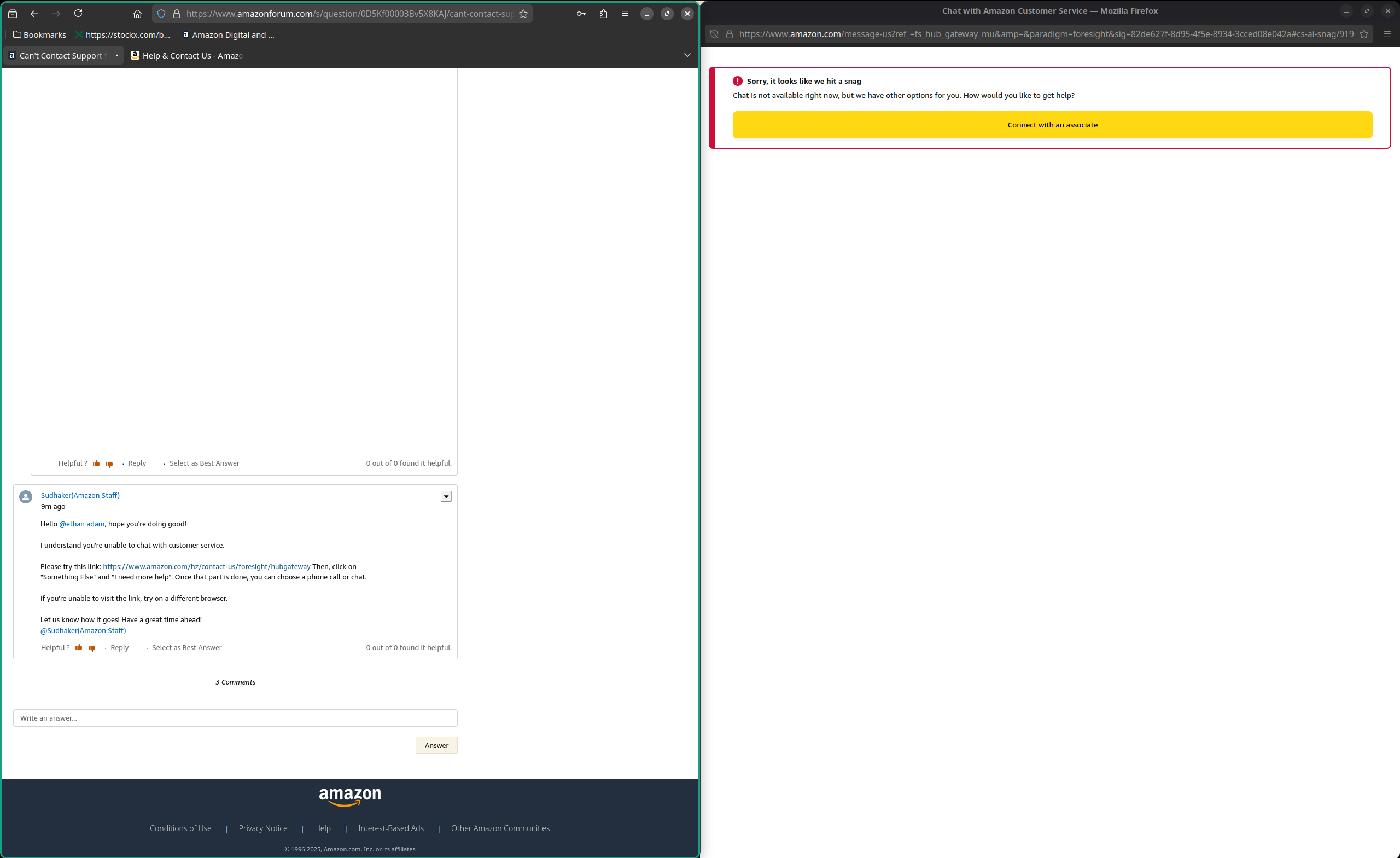 Can't Contact Support for a refund