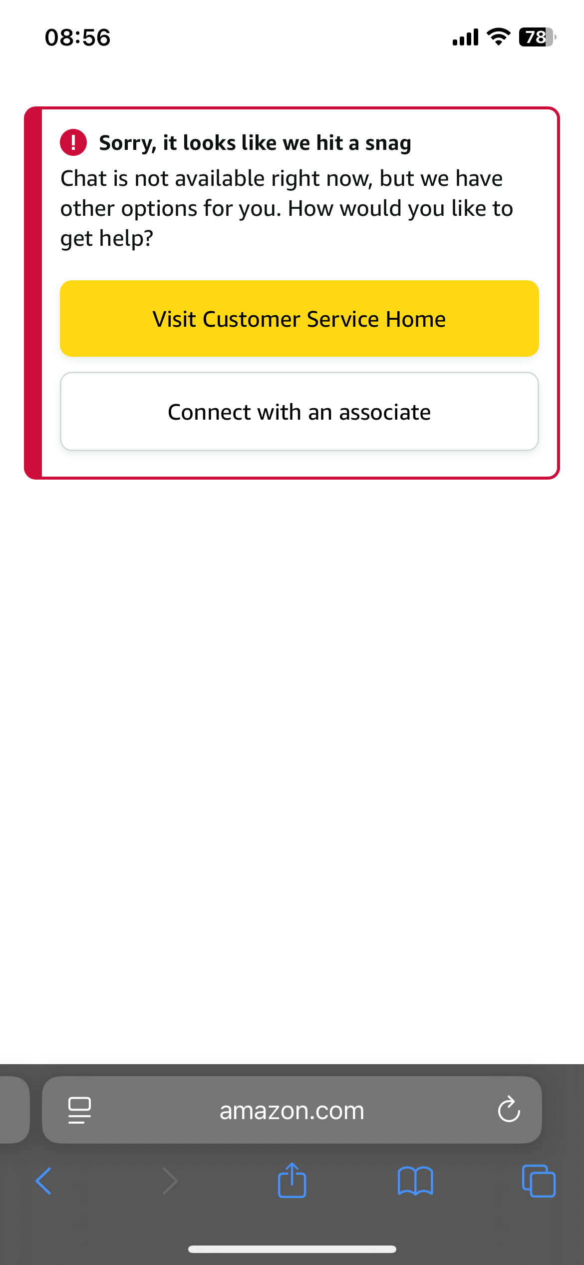 I can't sign in to my amazon account