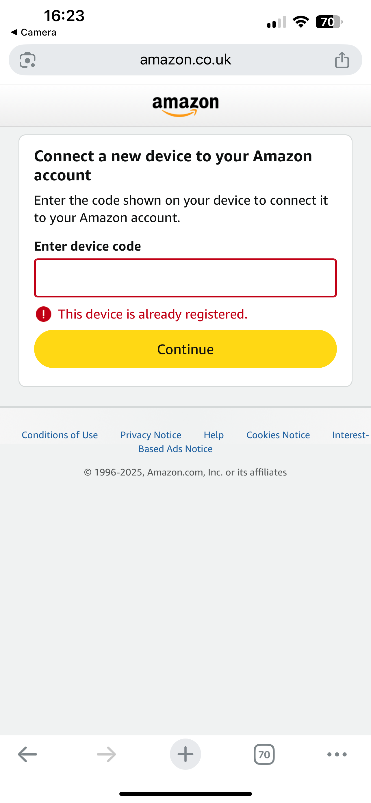 My Amazon account login is stuck on that screen even though I have ...