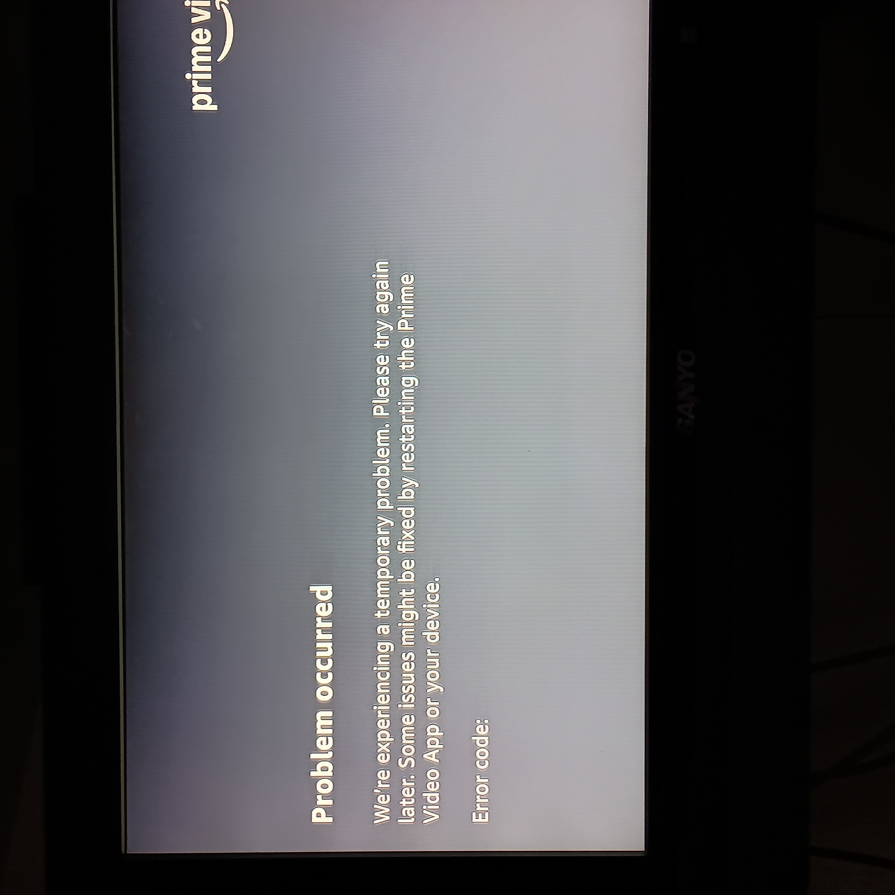 Prime Video not working on Roku tv