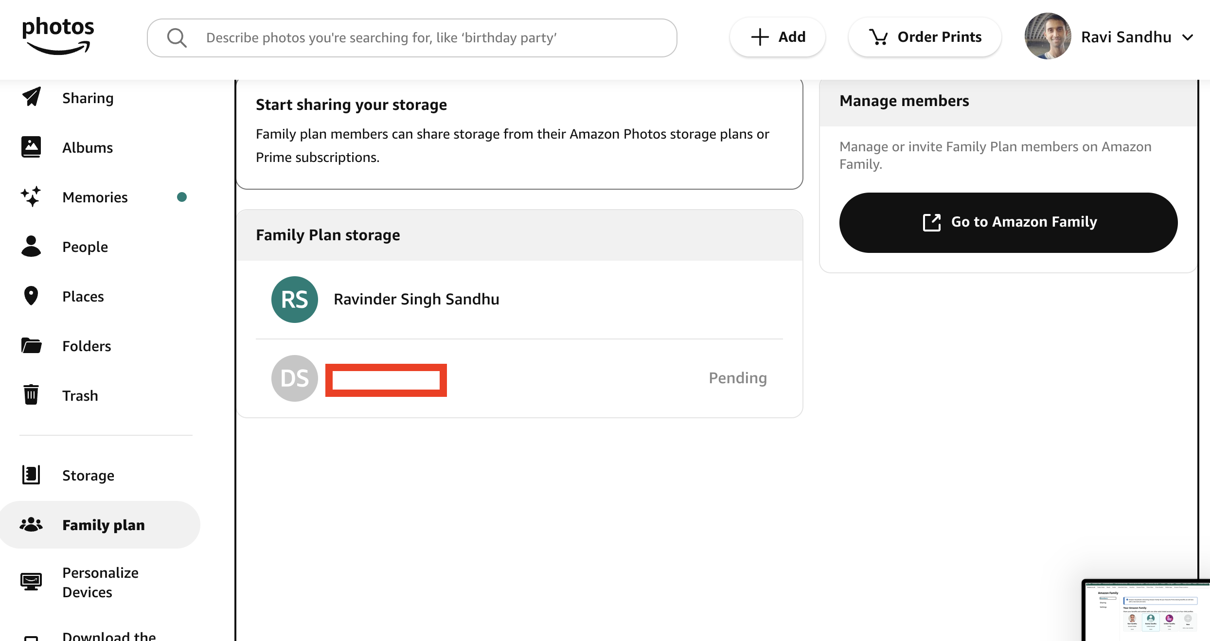 Amazon Photos Family member is Pending, but in Family Sharing they are ...