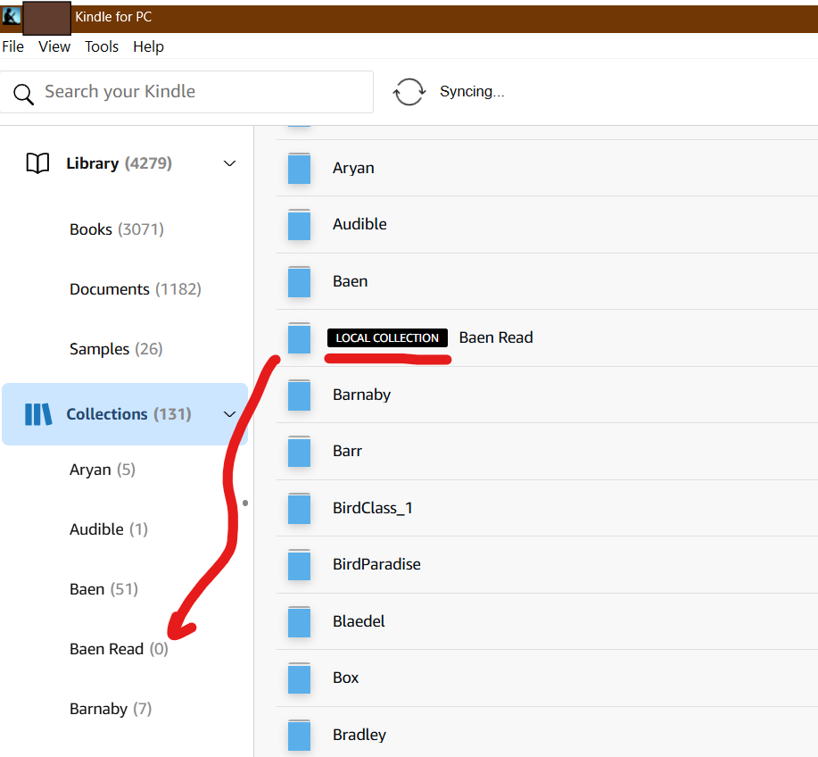 local collections & synced collections