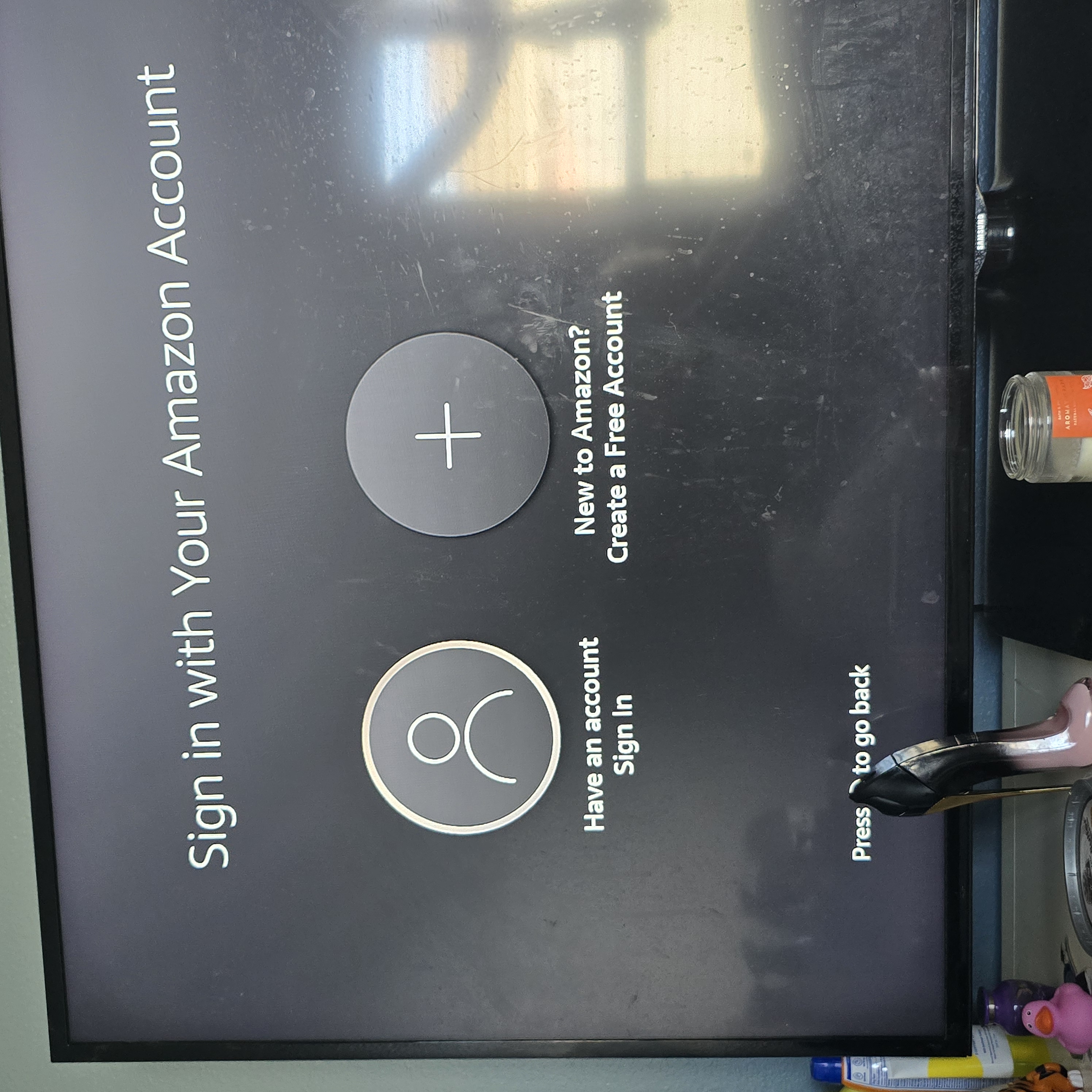 Sign in screen issue