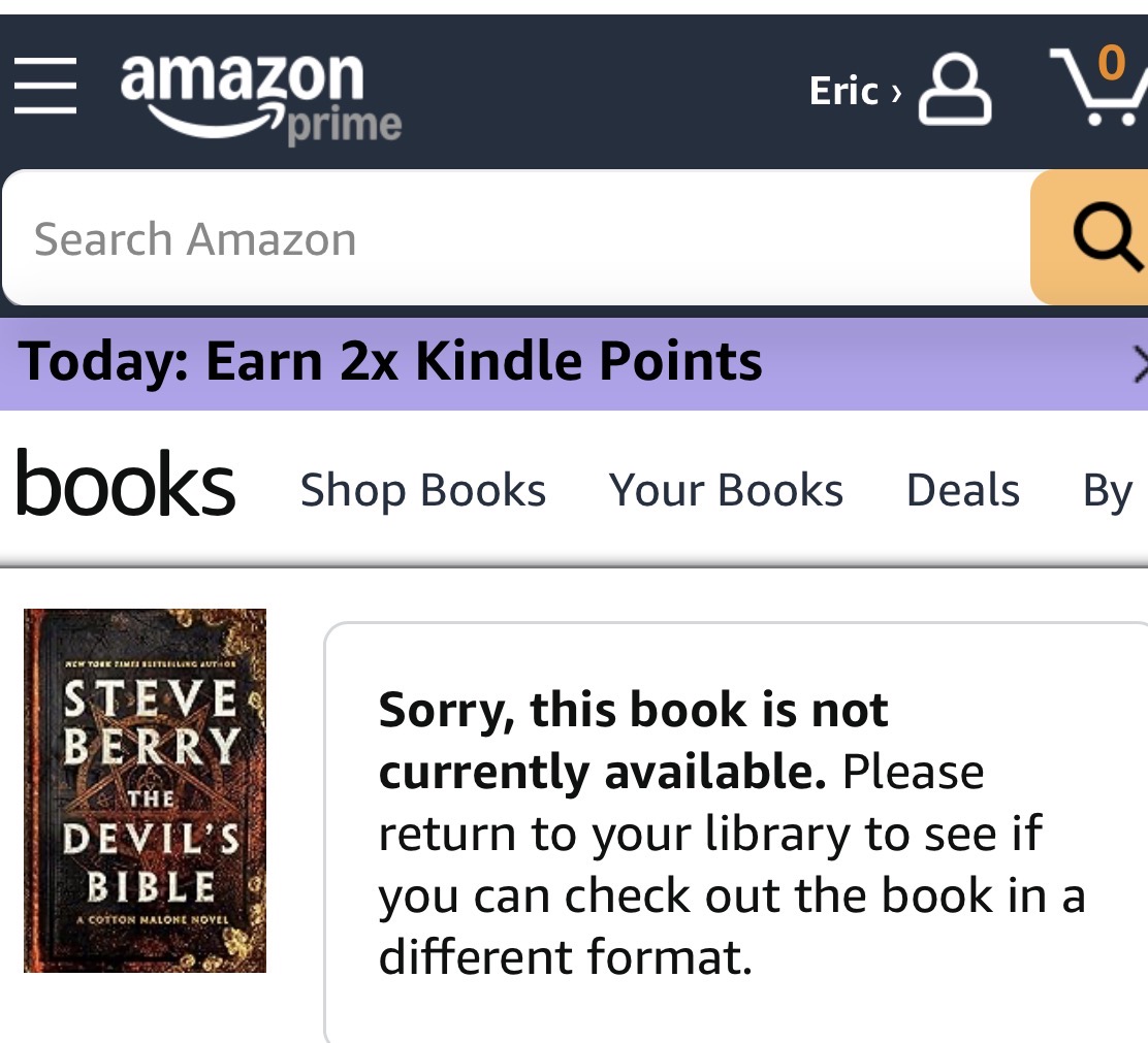 Library Kindle book not available for download.