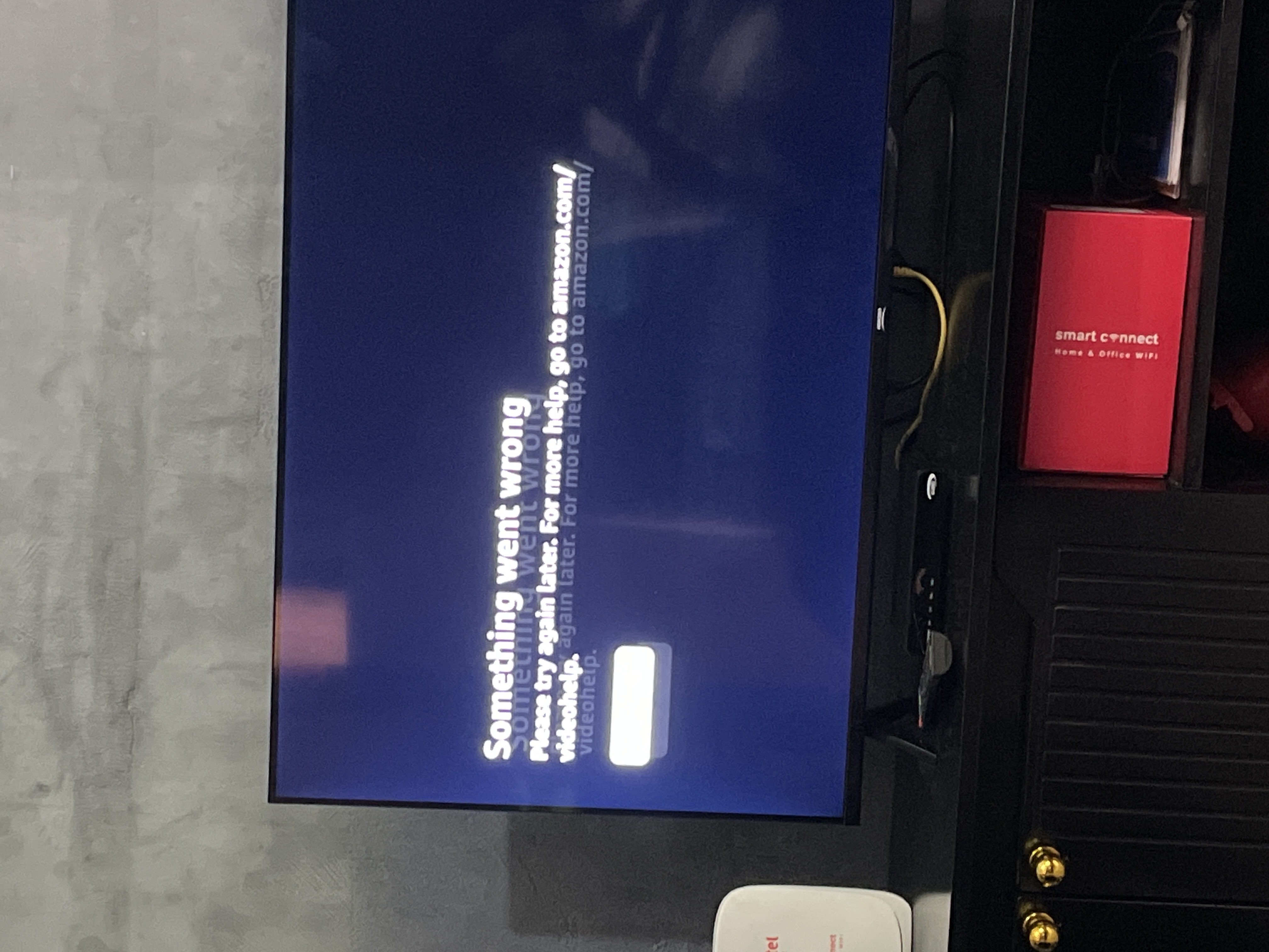 There is problem on watching on my television It's says something went ...