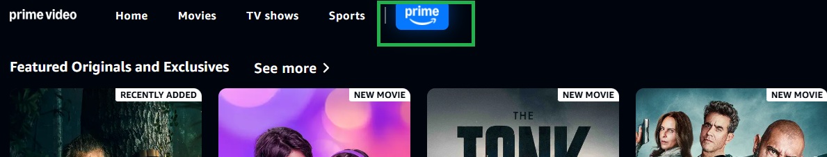 how do I find showes included with Prime